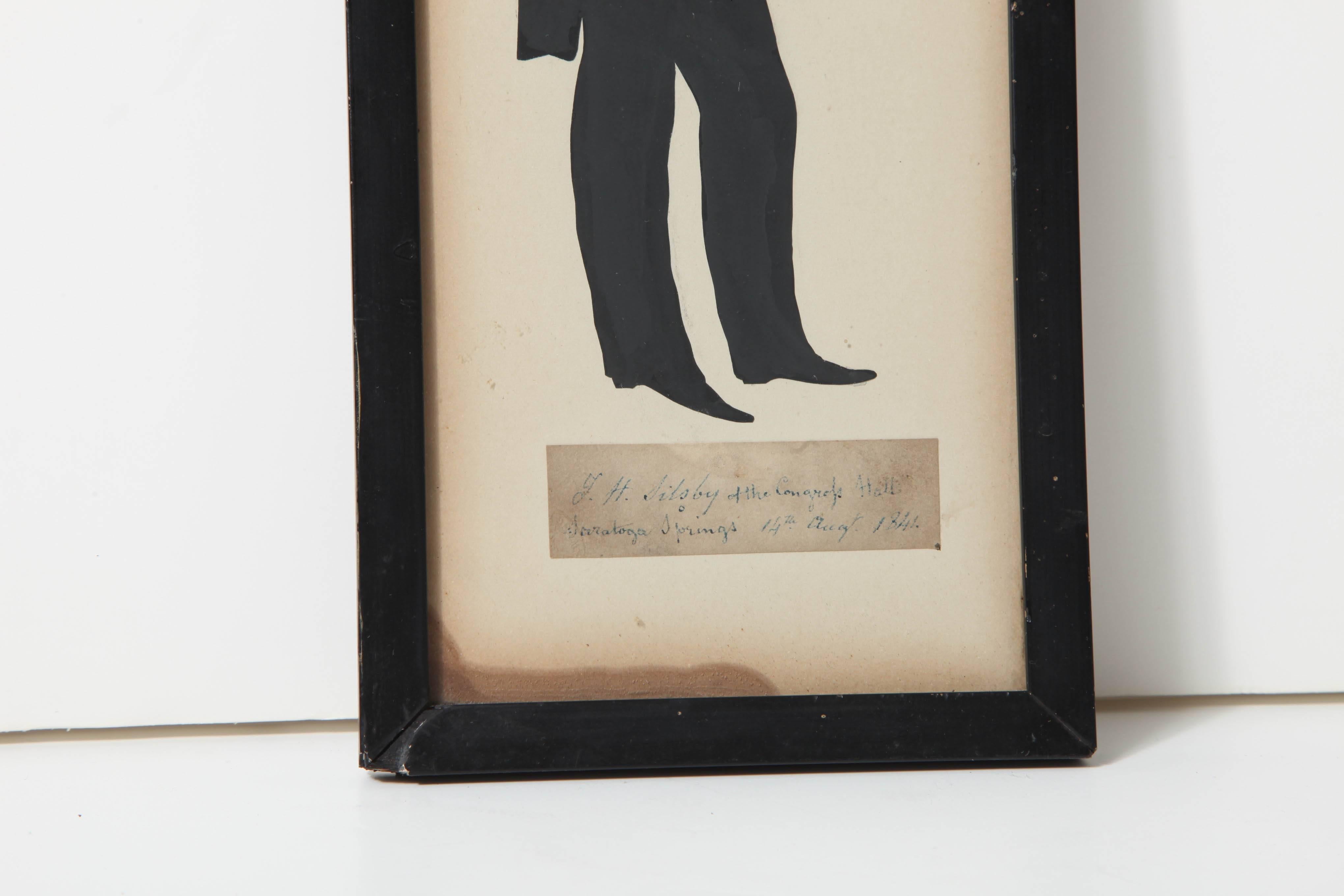 American Classical A 19th century cut-paper silhouette by Auguste Edouart 