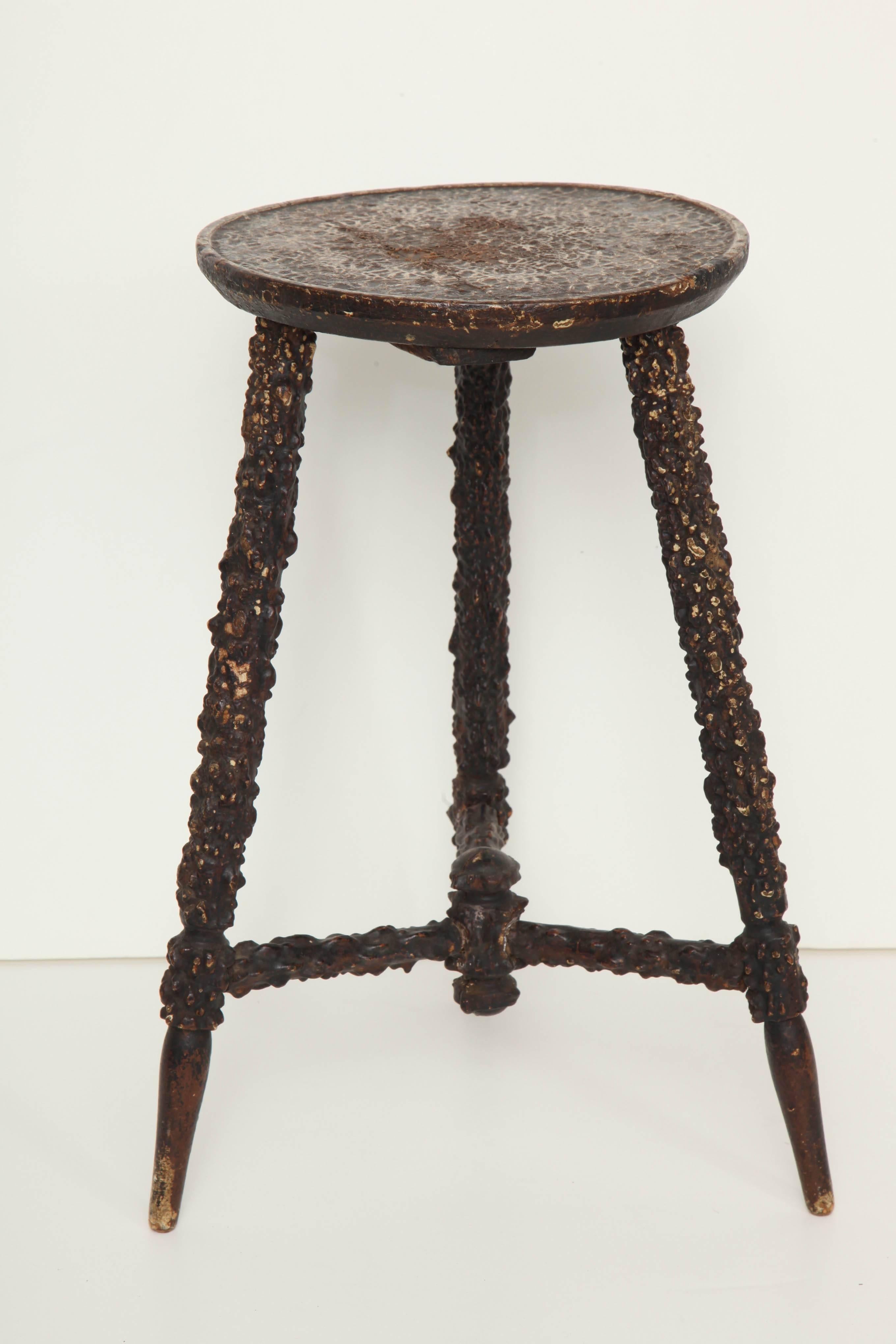 British A Late 19th Century English Rusticated Stool
