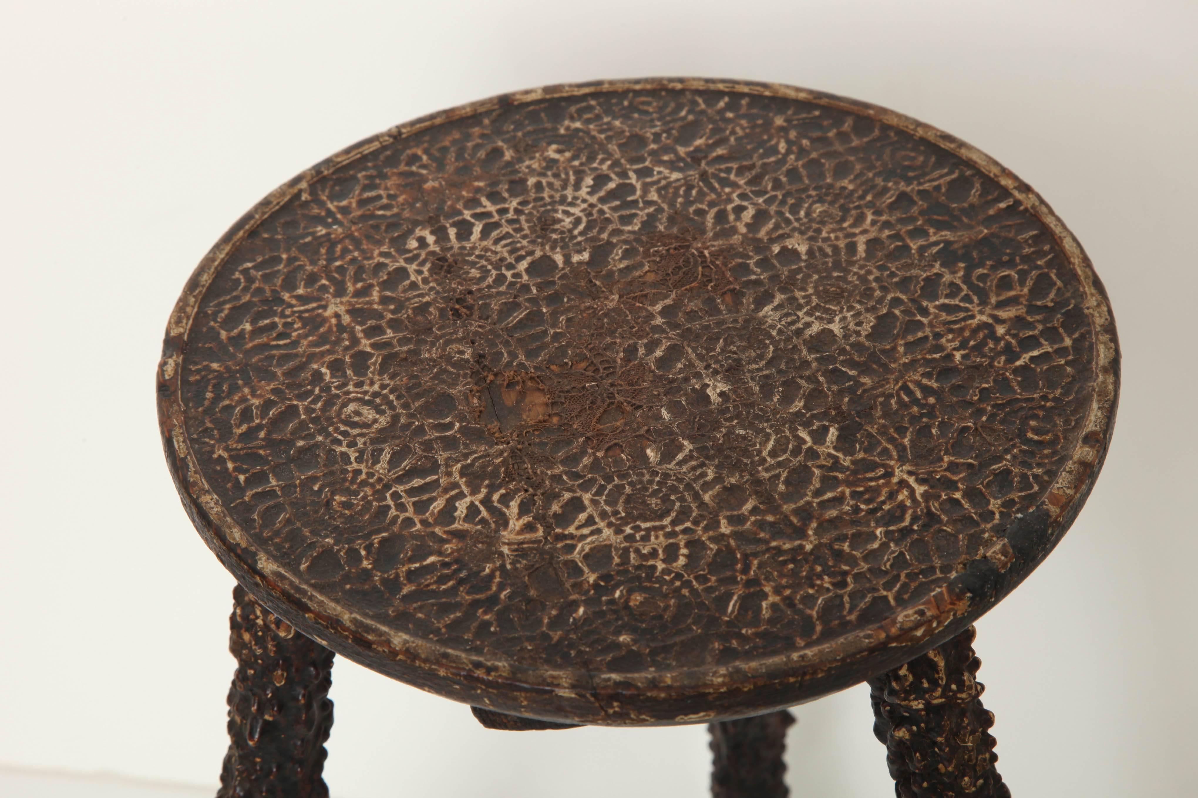 A Late 19th Century English Rusticated Stool 1