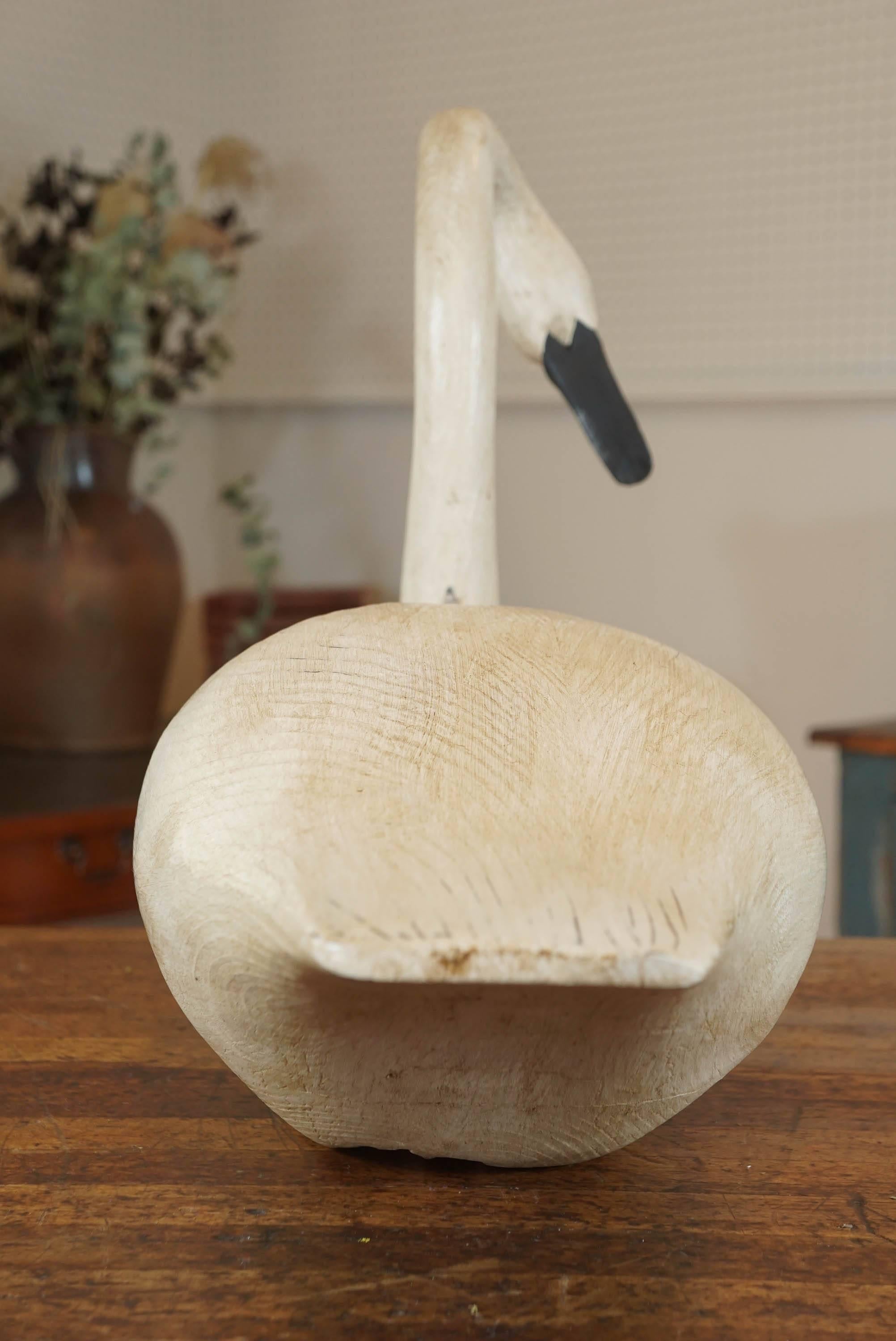 American Hand-Carved Swan