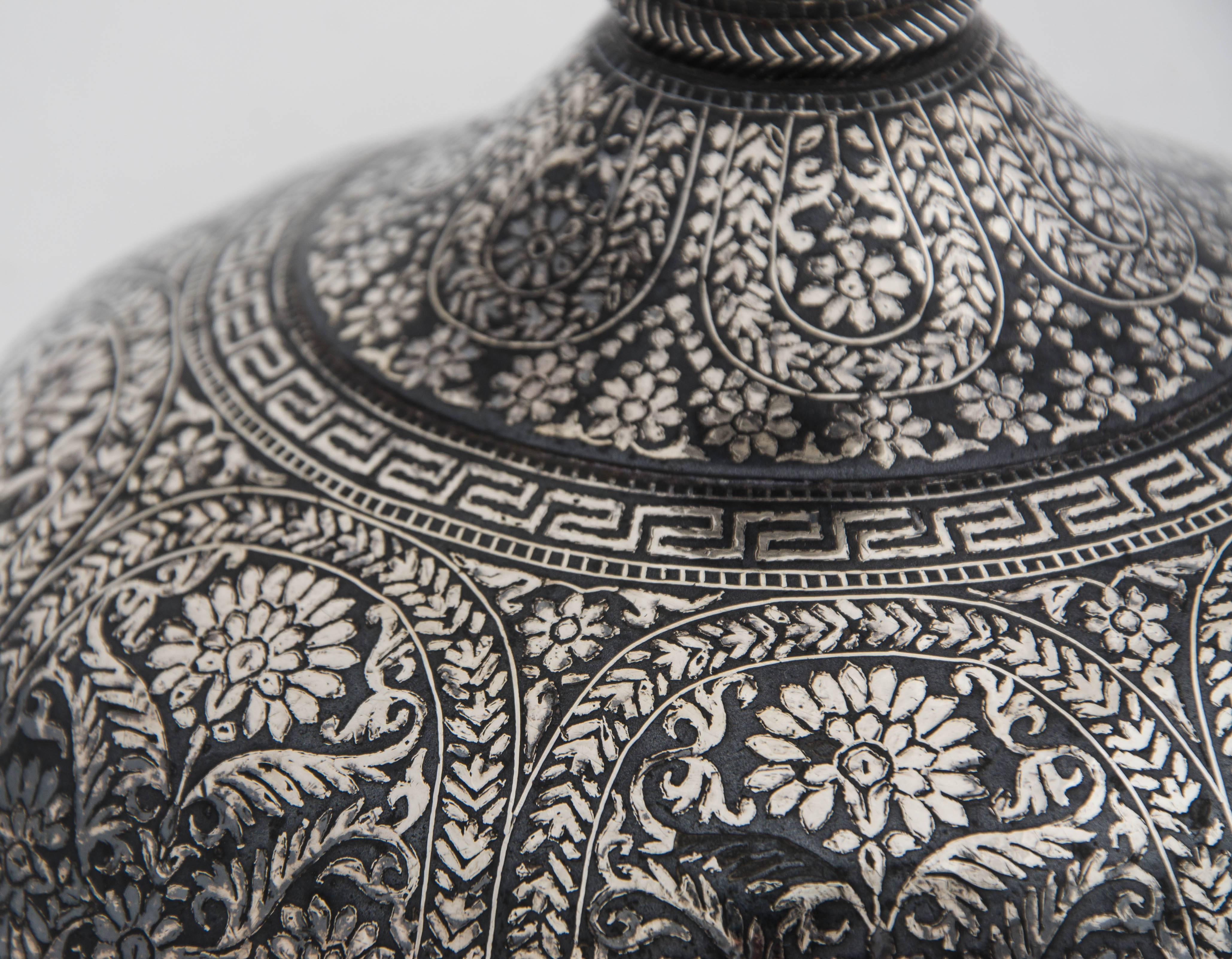 19th Century Bidriware Water Bottle