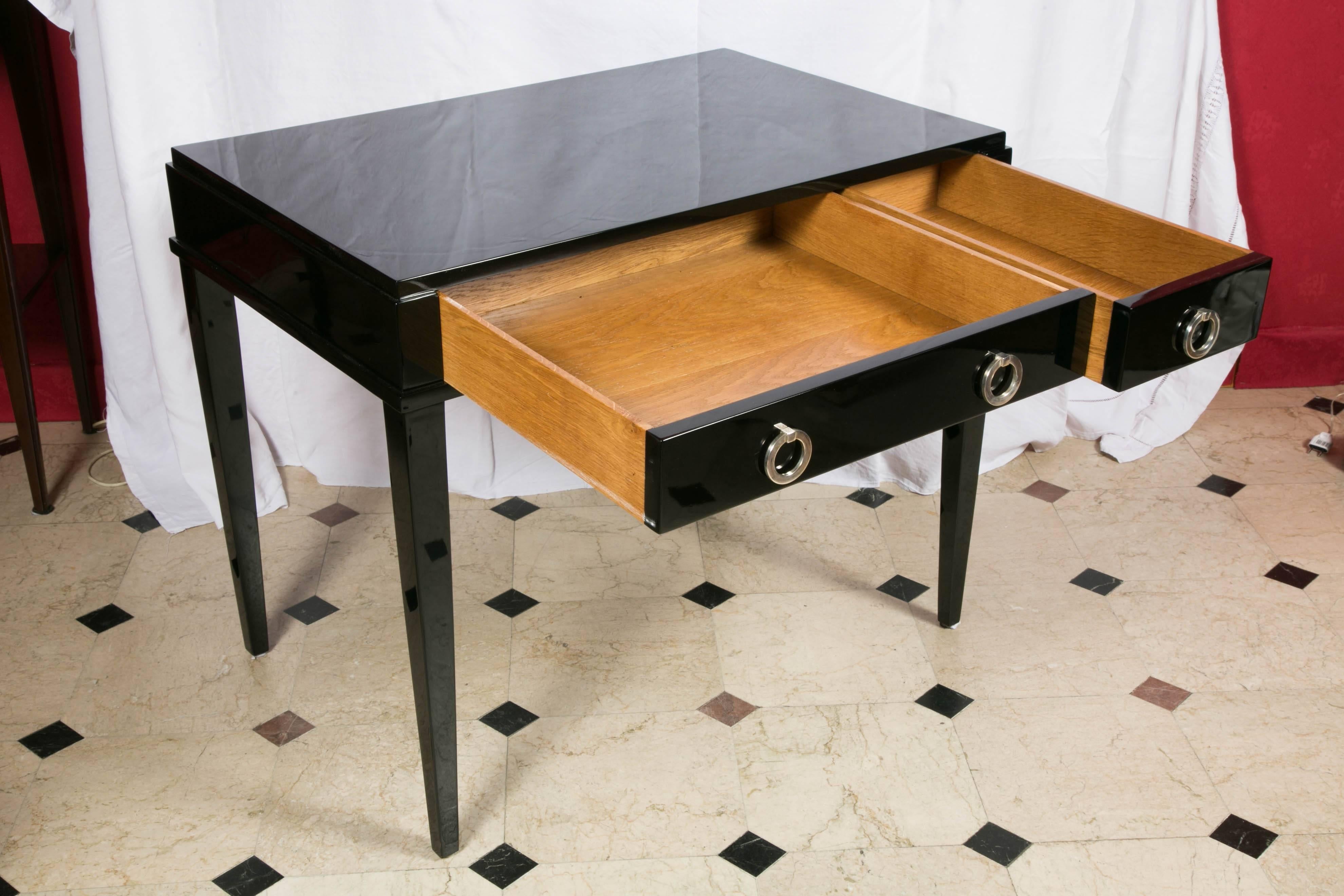 Black Lacquer Art Deco Desk 2