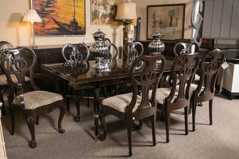 Ralph Lauren Modern Tubular Chrome Base Dining Table At 1stdibs Ralph Lauren Modern Tubular Chrome Base Dining Table Exquisitely Detailed With Br Trim Around The