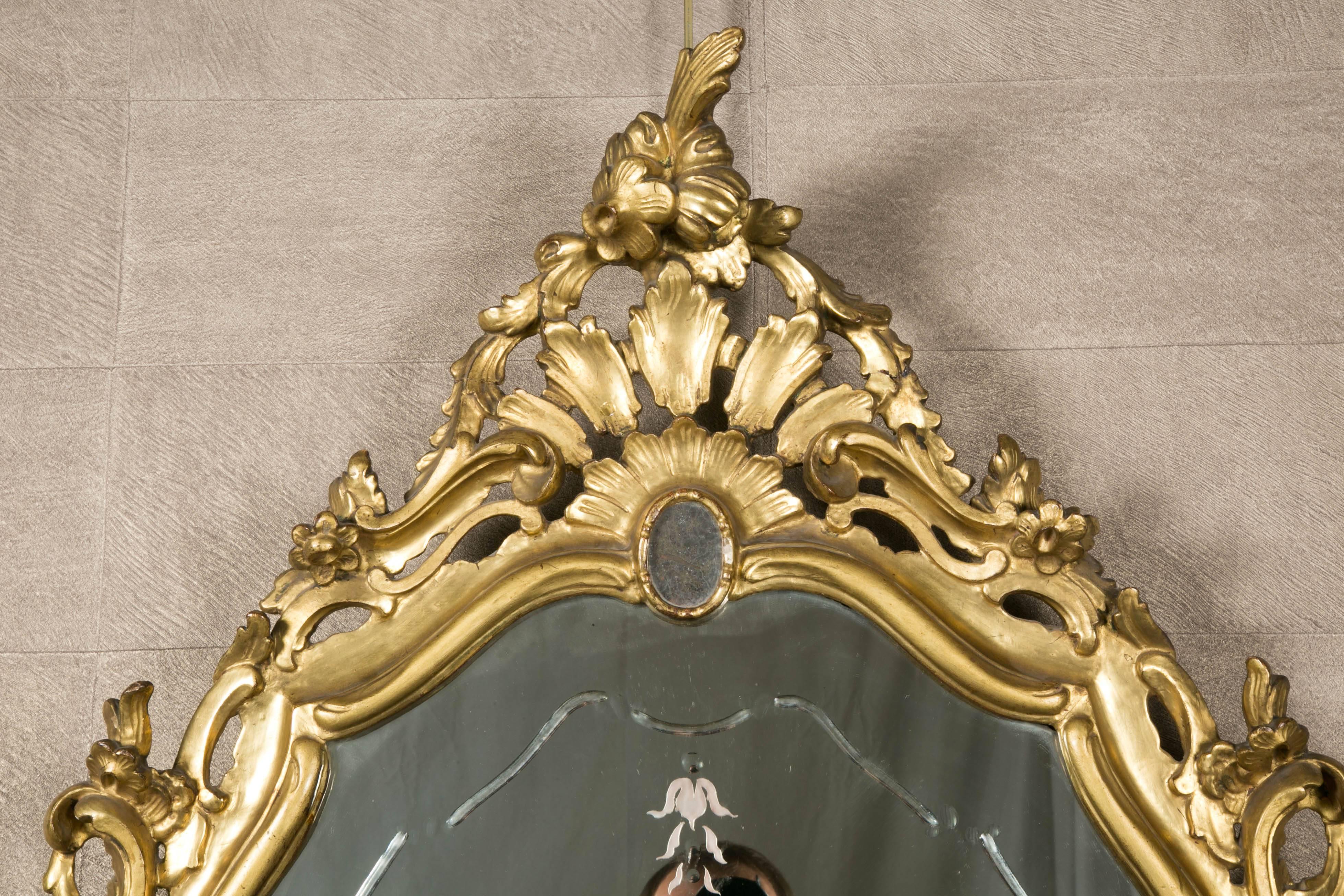 Italian Pair of 19th Century Venetians Mirrors For Sale