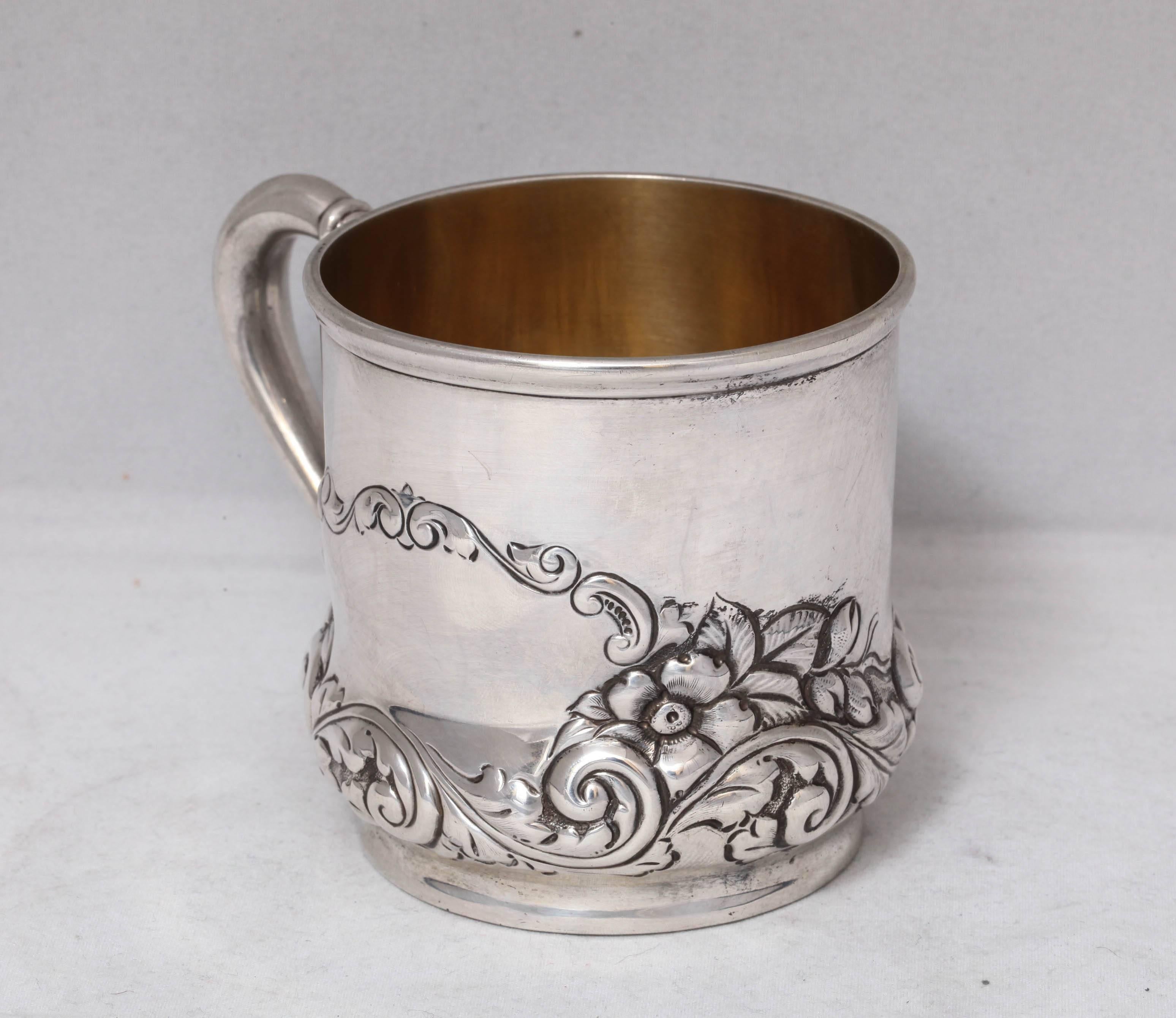 Victorian, sterling silver baby cup, Barbour Silver Co., Hartford, Ct., circa 1895. Measures: 3