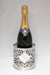 Large Edwardian Sterling Silver Champagne/Wine Bottle Holder