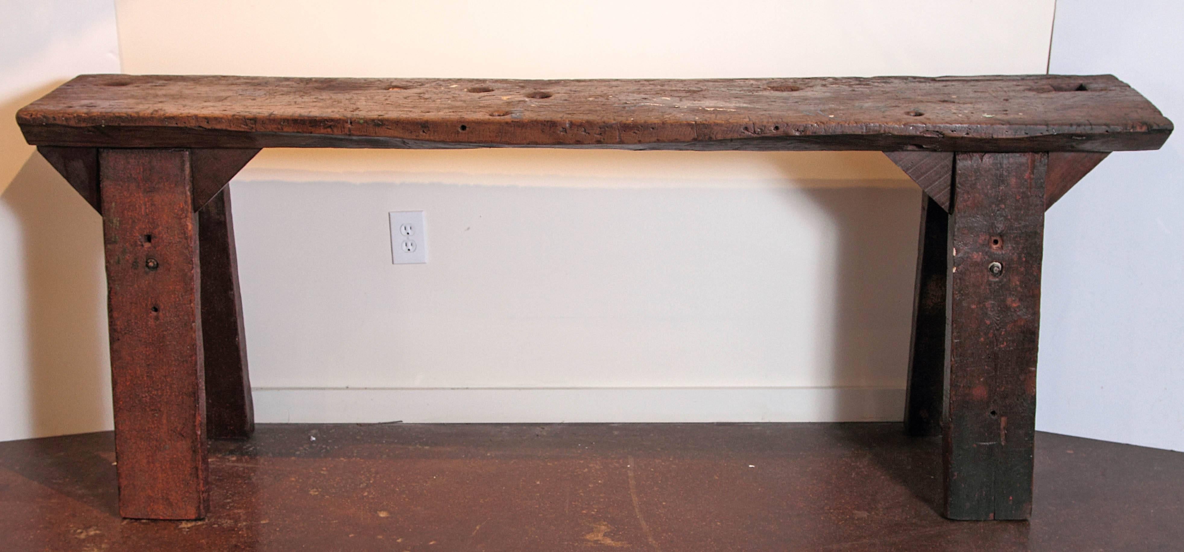 Other French Shop Table as Narrow Console Table, circa 1920