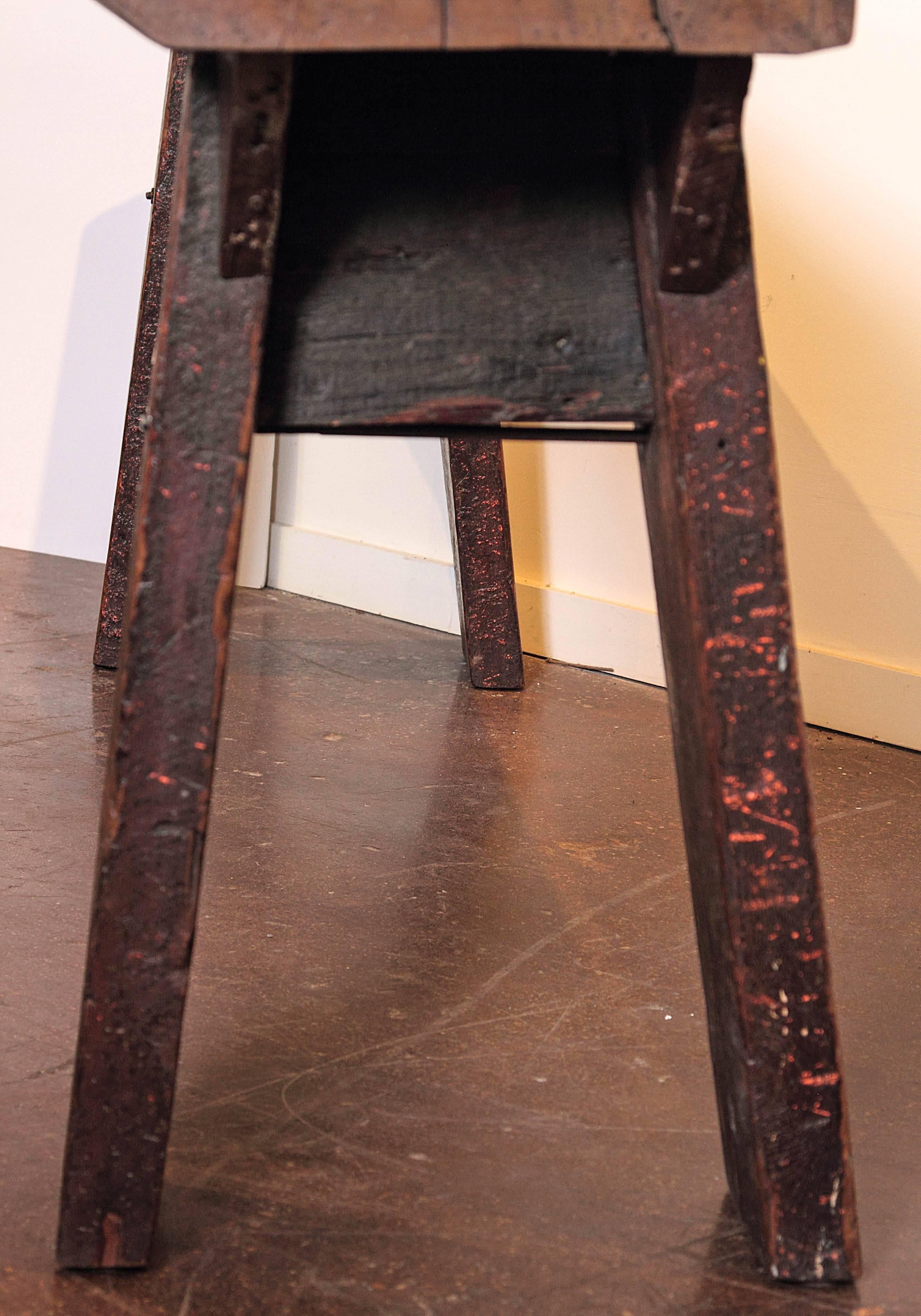 French Shop Table as Narrow Console Table, circa 1920 2