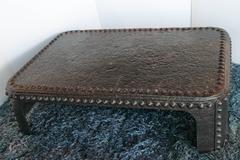 Medieval Style Rivet Galvanized Black Coffee Table