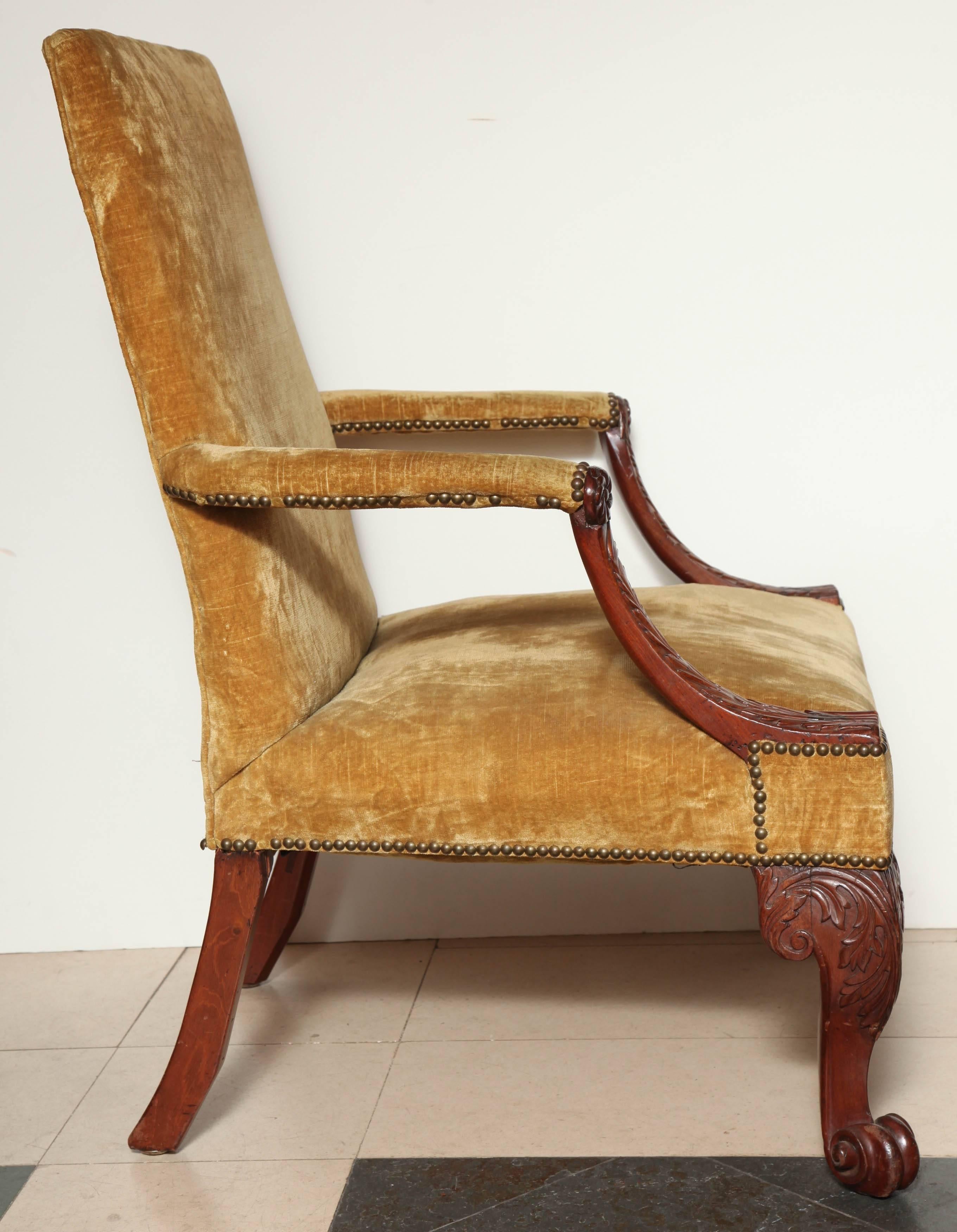 George III Mahogany Gainsborough Chair 1