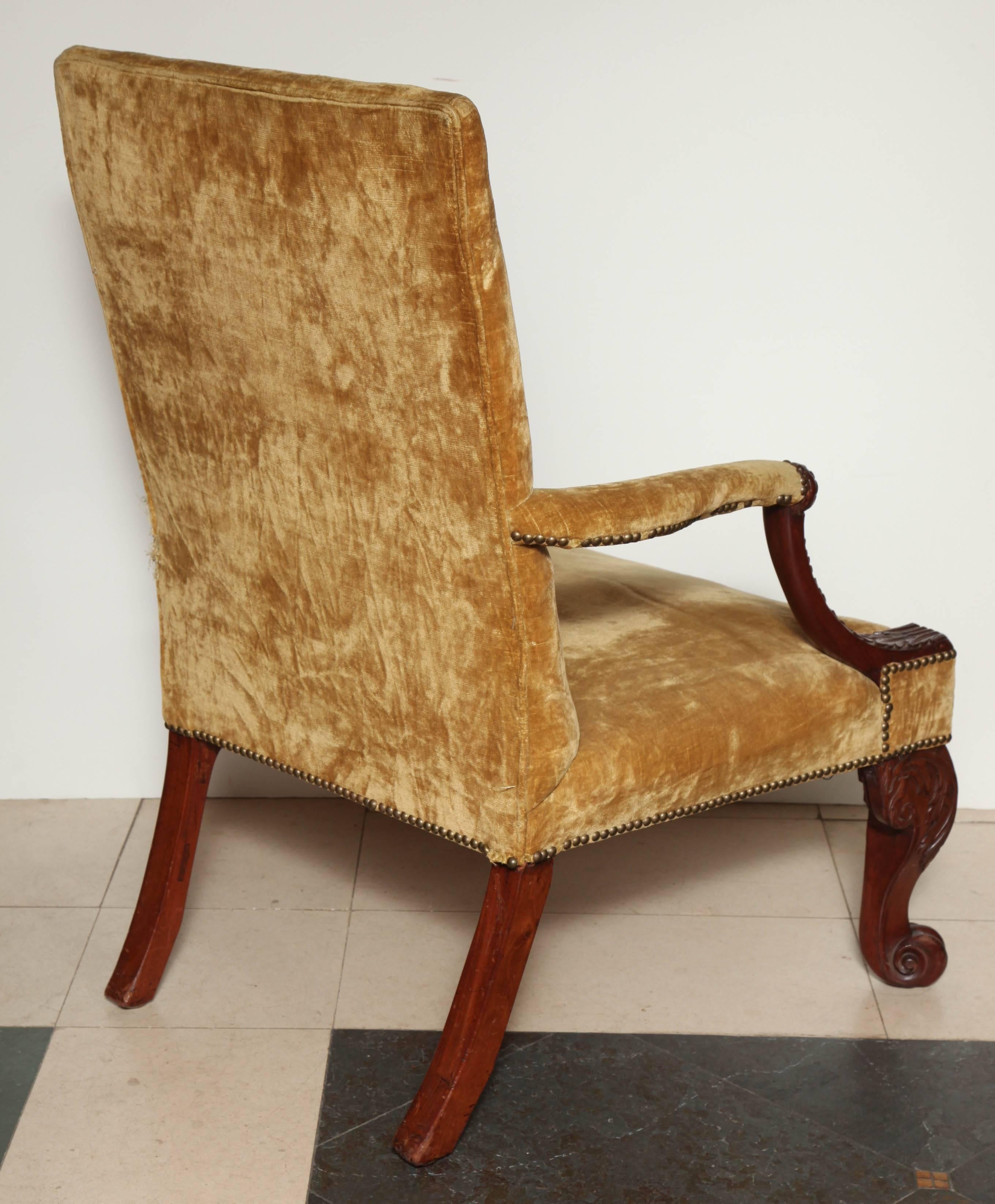 George III Mahogany Gainsborough Chair 2