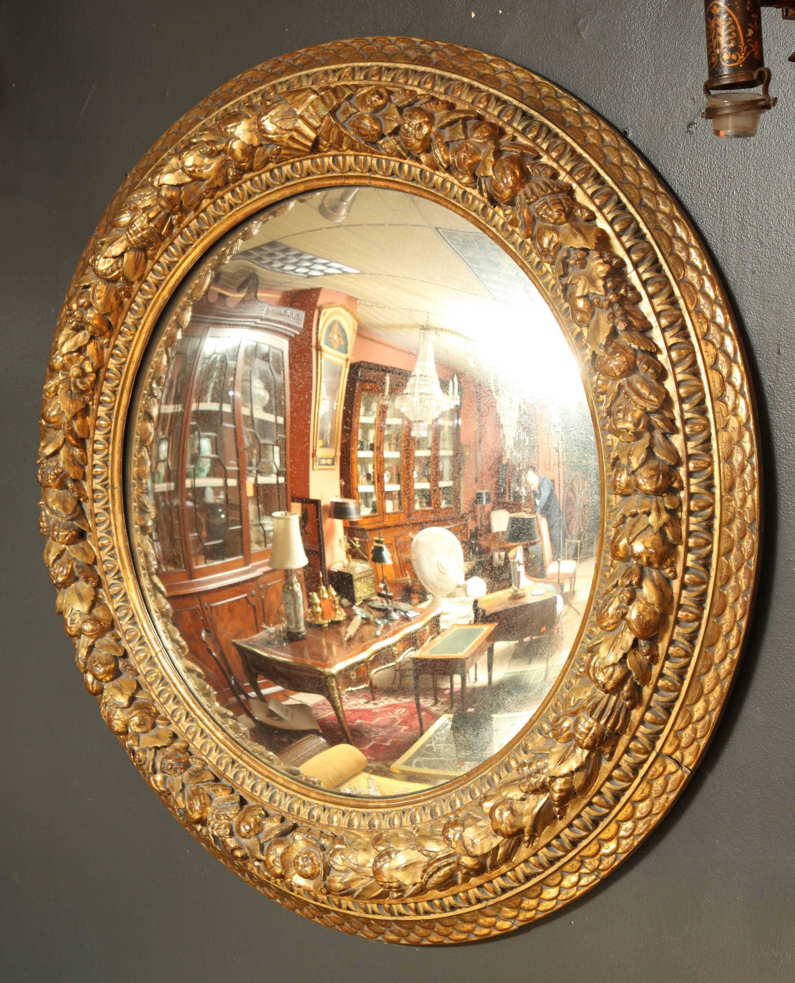 Napoleon III Giltwood Convex Mirror 2