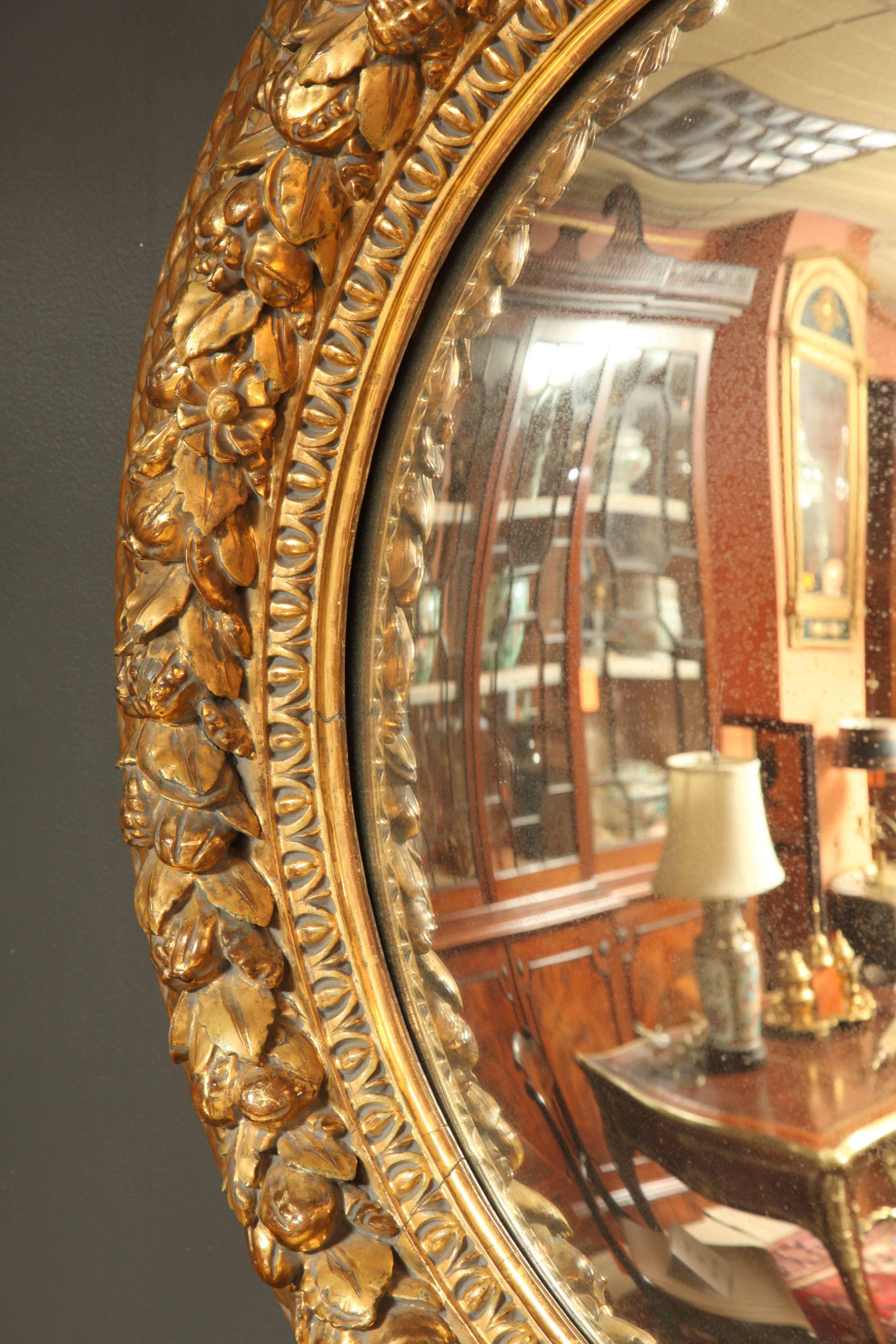Napoleon III Giltwood Convex Mirror 3