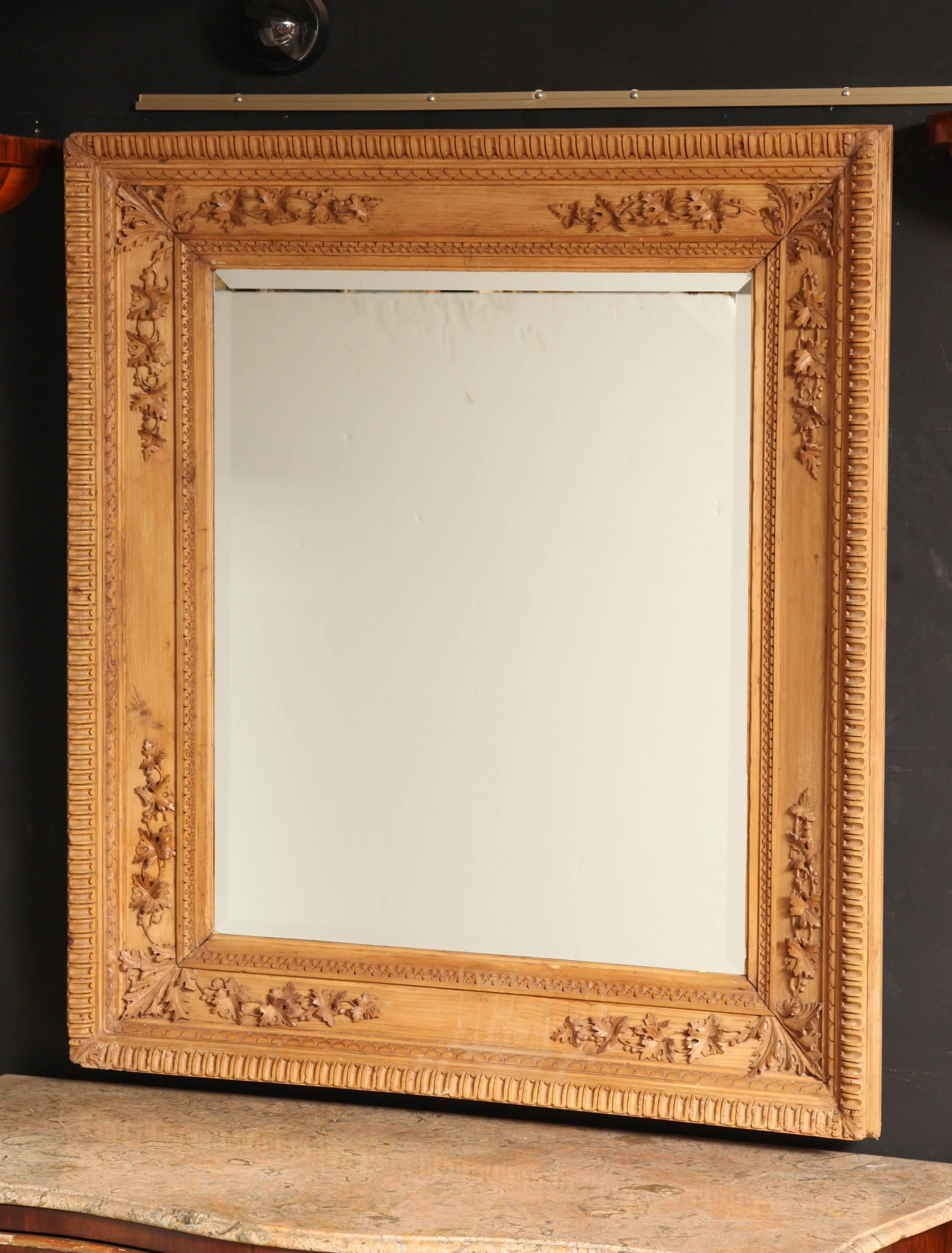 American Aesthetic Movement Carved Pine Mirror 1