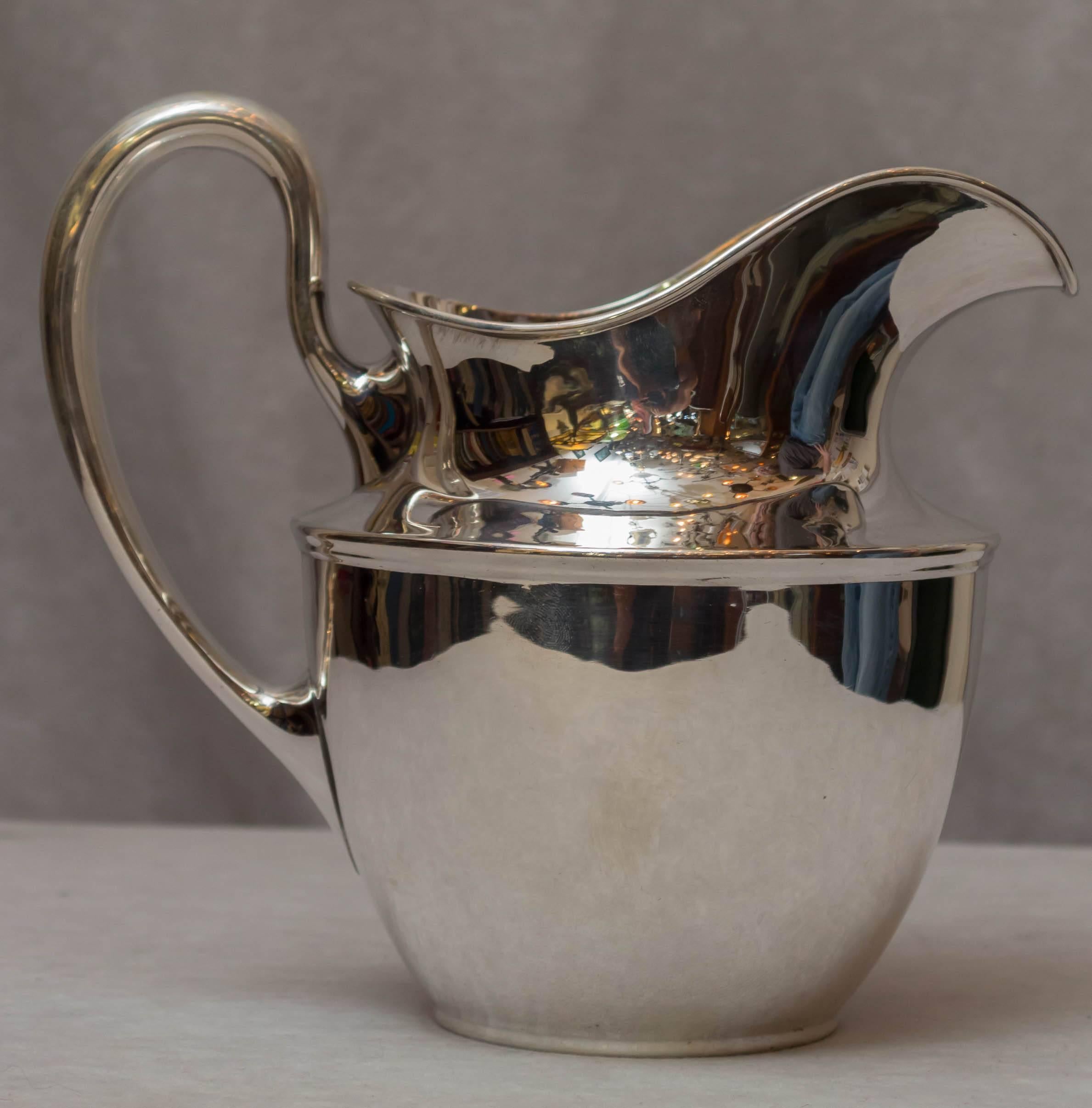 Sterling Silver Pitcher, Shreve & Co. San Francisco, Dated Jan 4, 1921 In Excellent Condition In Petaluma, CA
