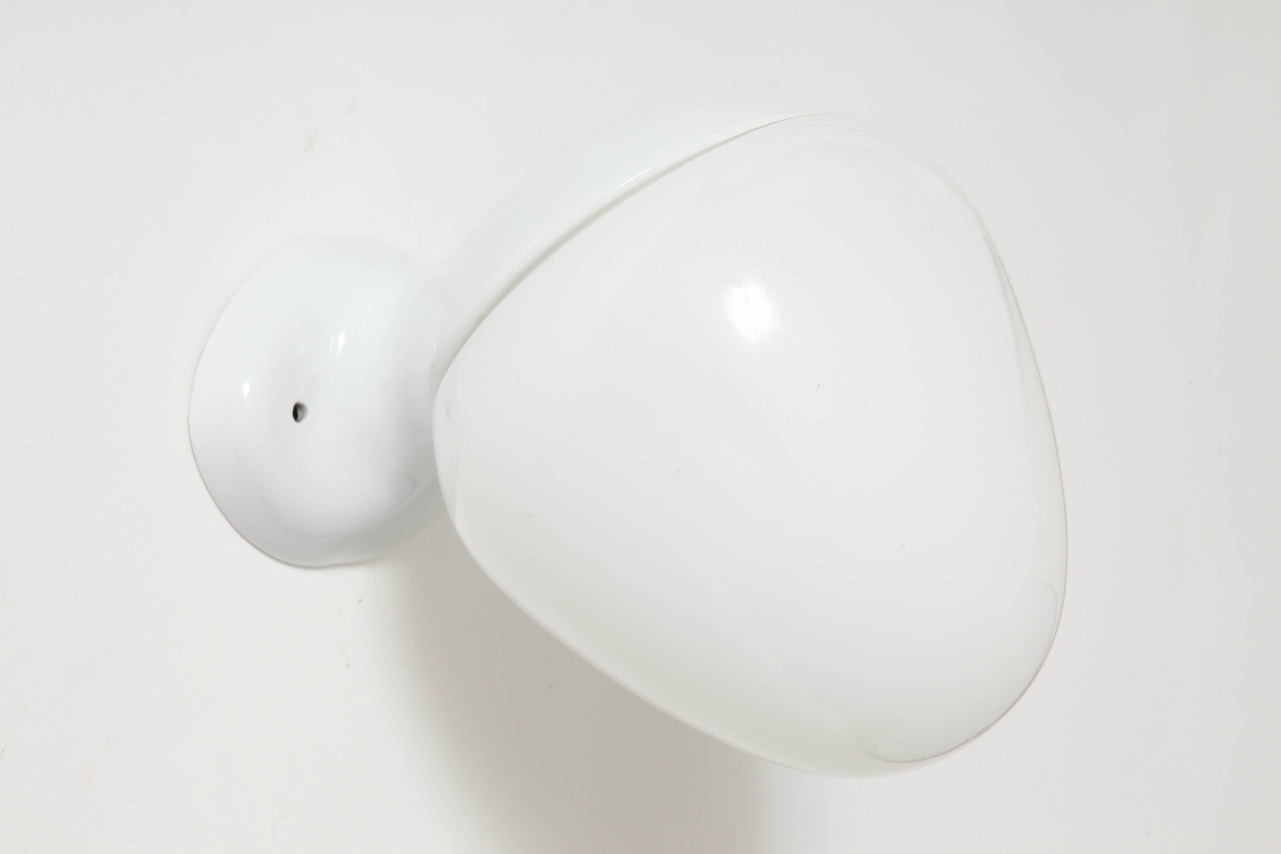 Art Moderne White Porcelain and Glass Sconce  In Excellent Condition In New York, NY