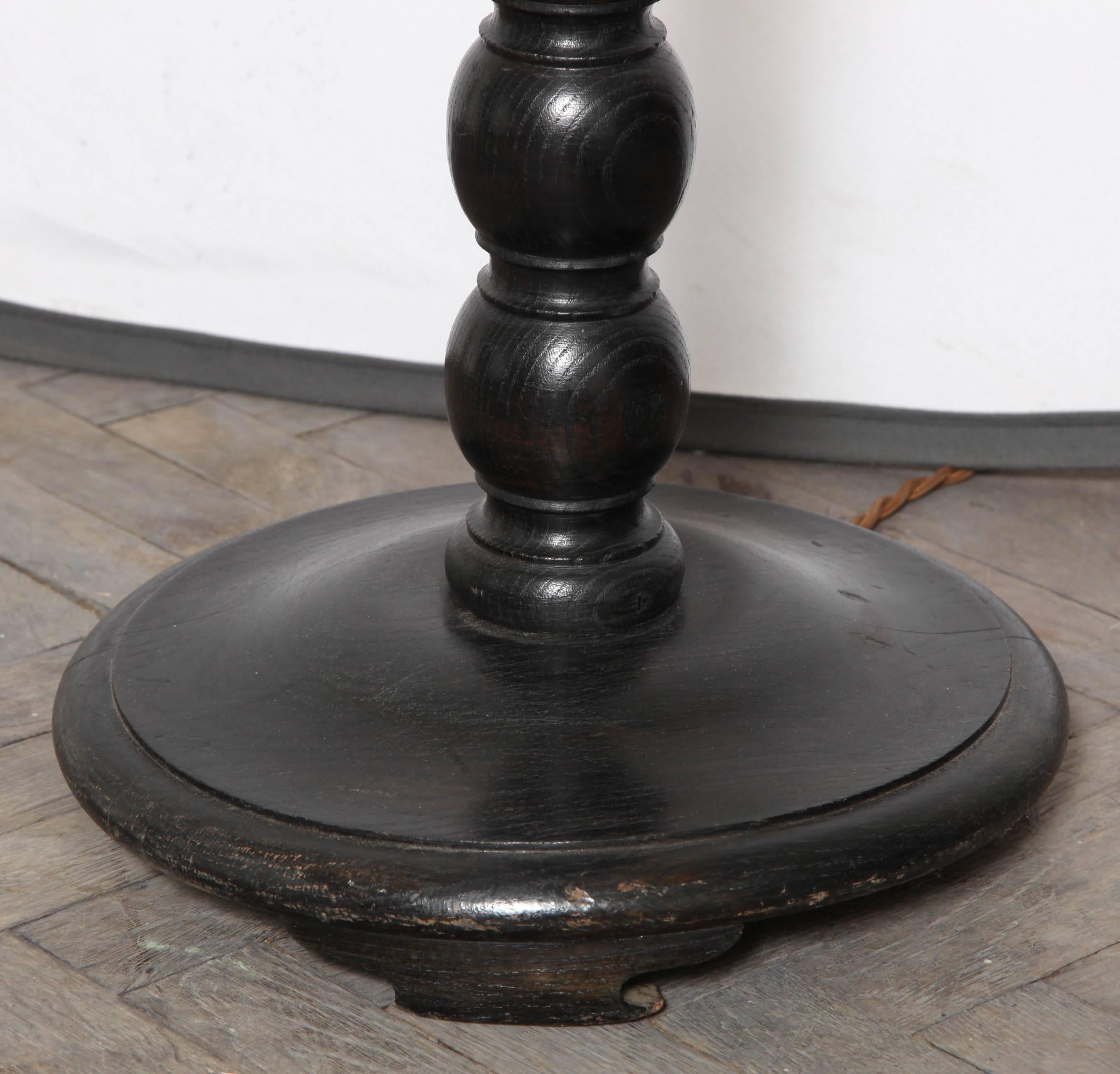 Victorian Ebonized Bobbin Floor Lamp 