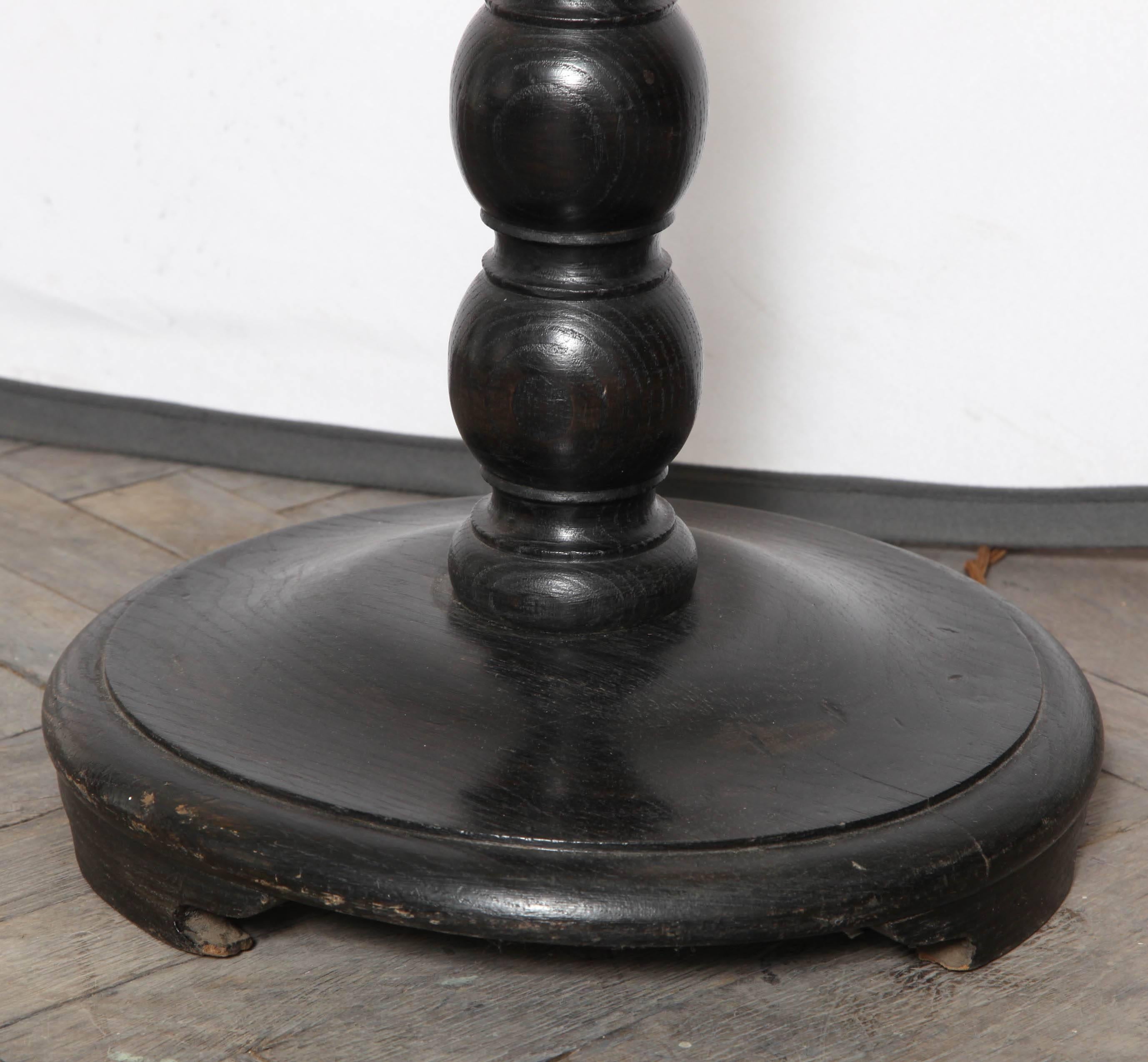 Late 19th Century Ebonized Bobbin Floor Lamp 