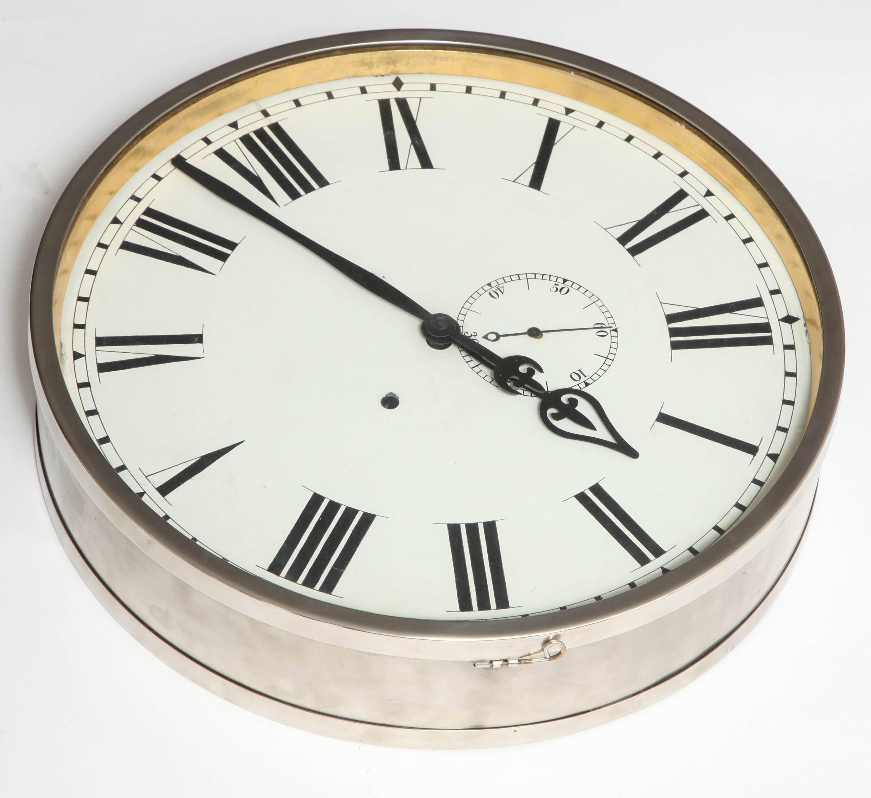 British Industrial Steel Clock 