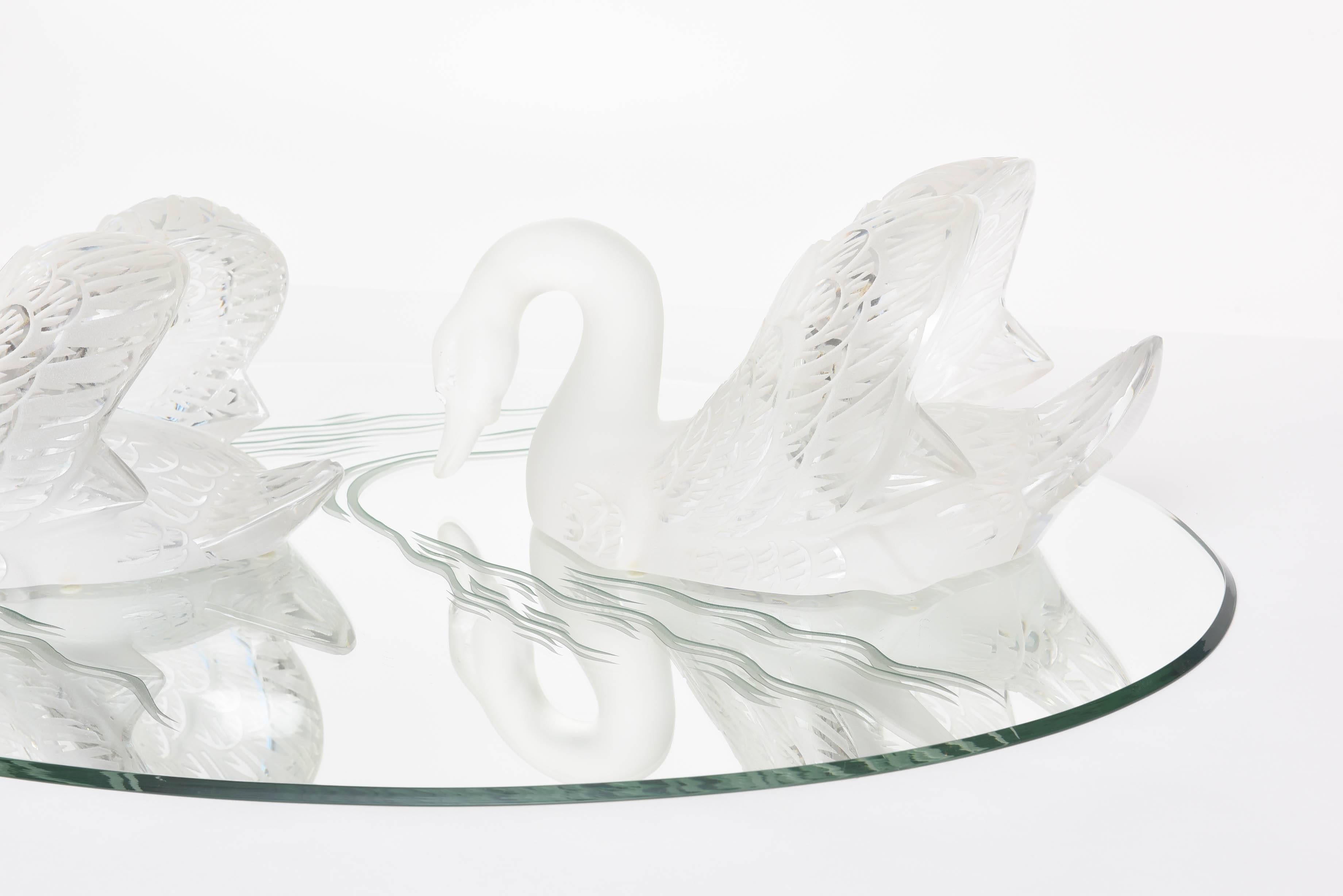 lalique swans for sale