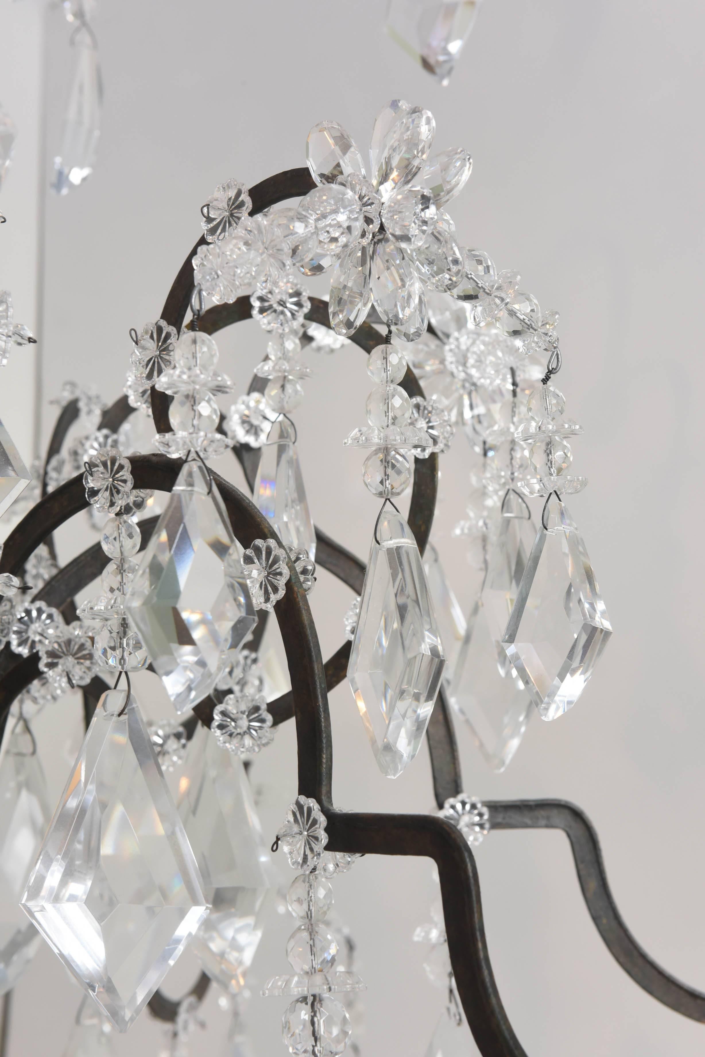 20th Century Large Three-Tier Crystal Chandelier
