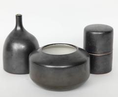 Jonn Coolidge Ceramic Box, Bottle and Urchin, Glazed Enamel Stoneware, 2015