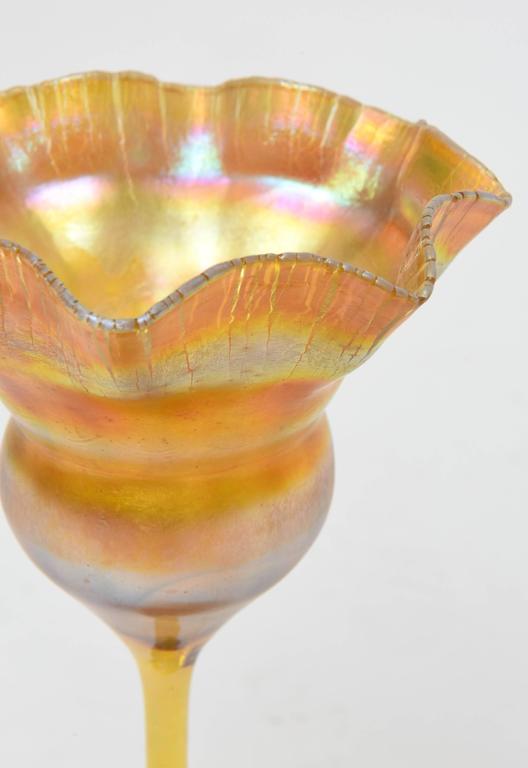 Glass Tiffany Studios Floriform Vase For Sale
