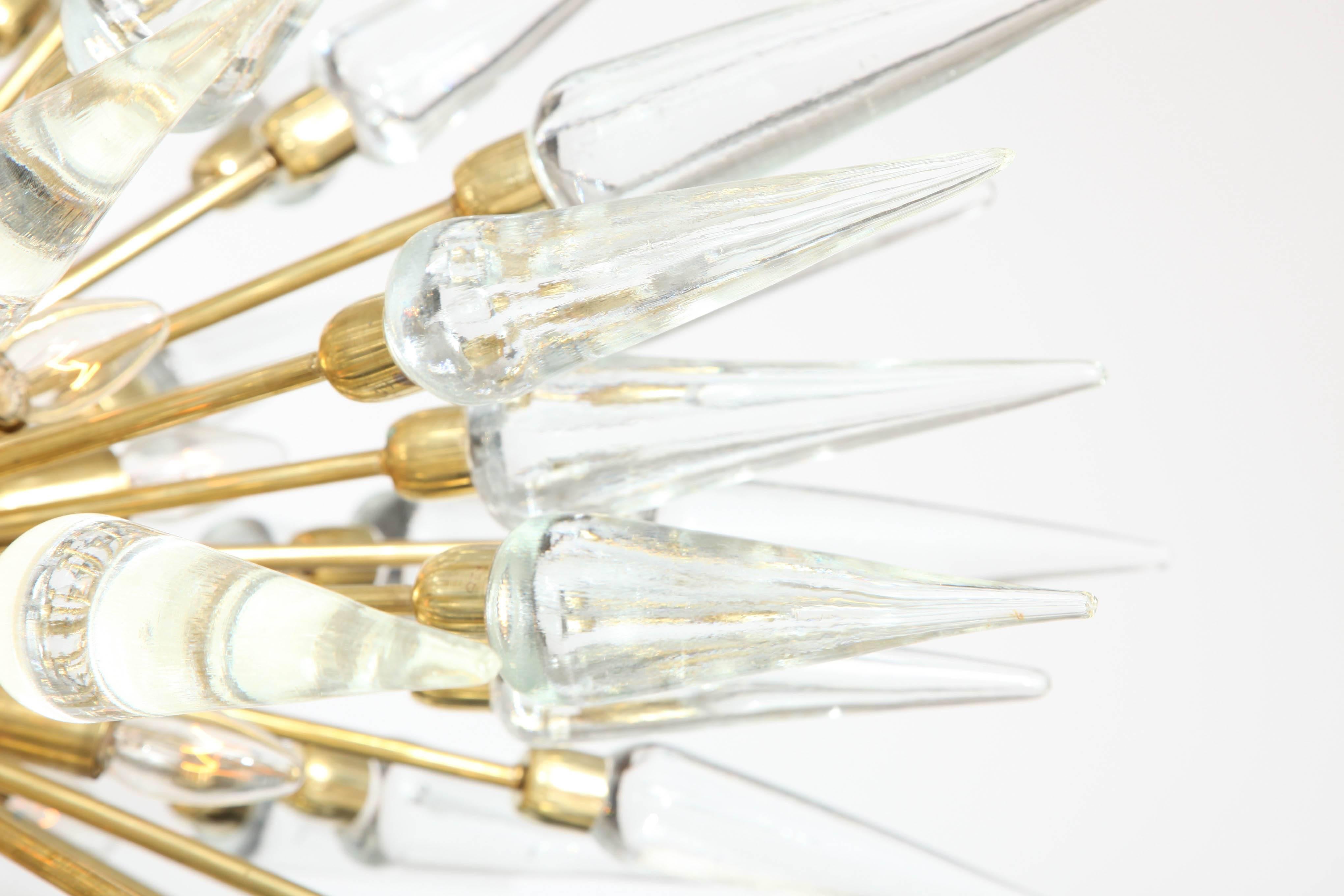 brass starburst chandelier