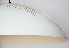 Large 1960's Italian Minimalist White Metal Pendant