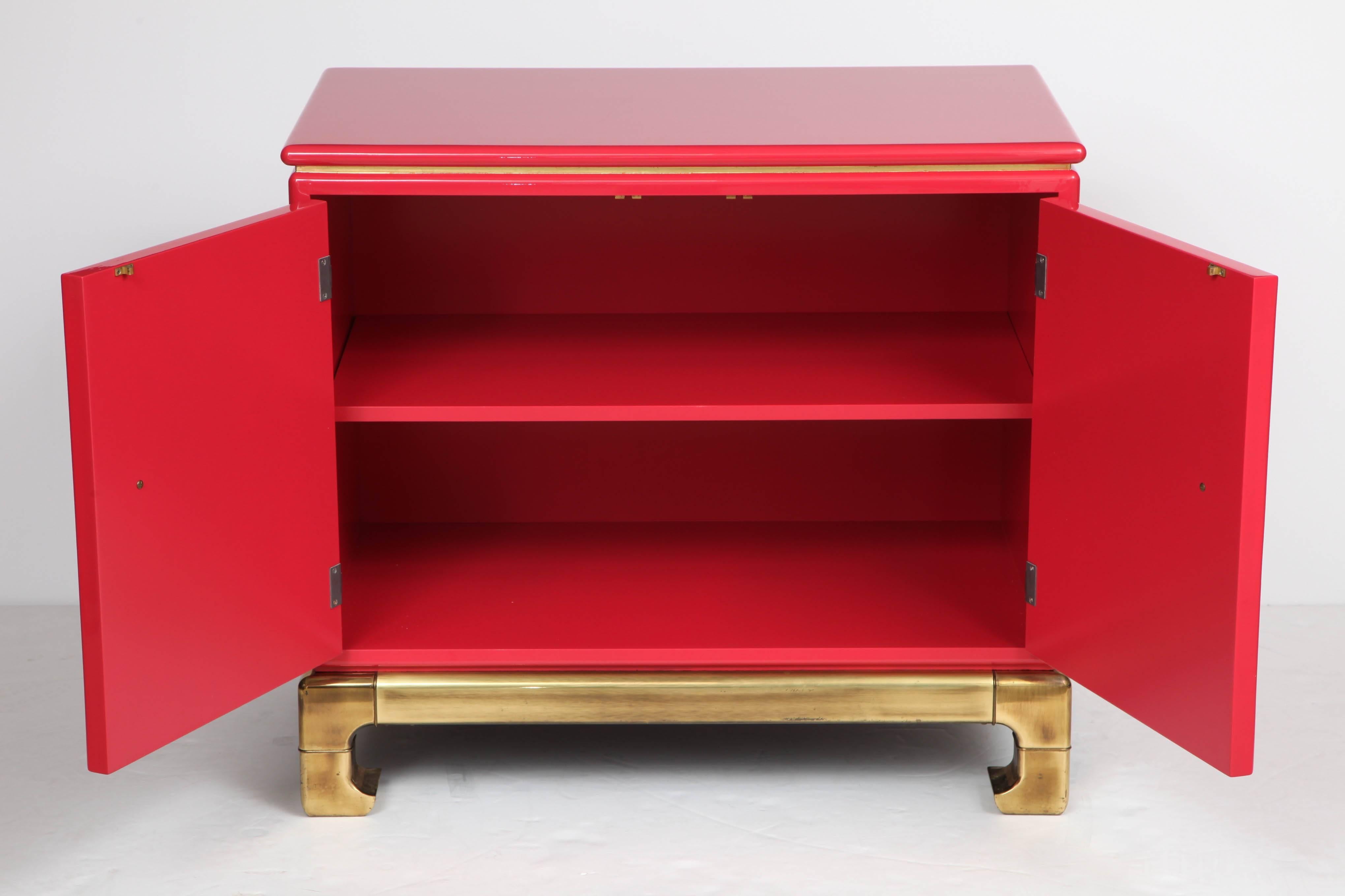 20th Century Mastercraft Poppy Lacquered Cabinet