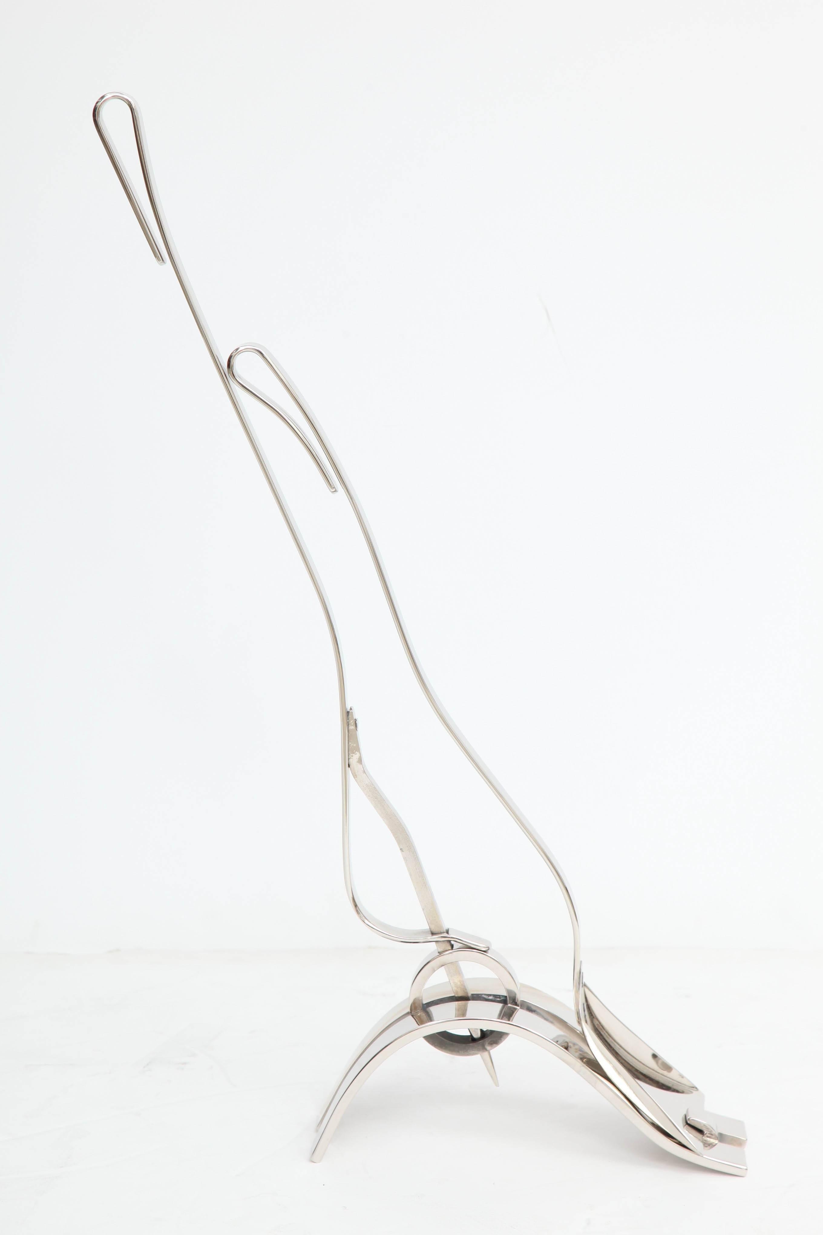 Herramientas de fuego modernistas de níquel pulido al estilo de Donald Deskey en Excelente estado para la venta en New York, NY