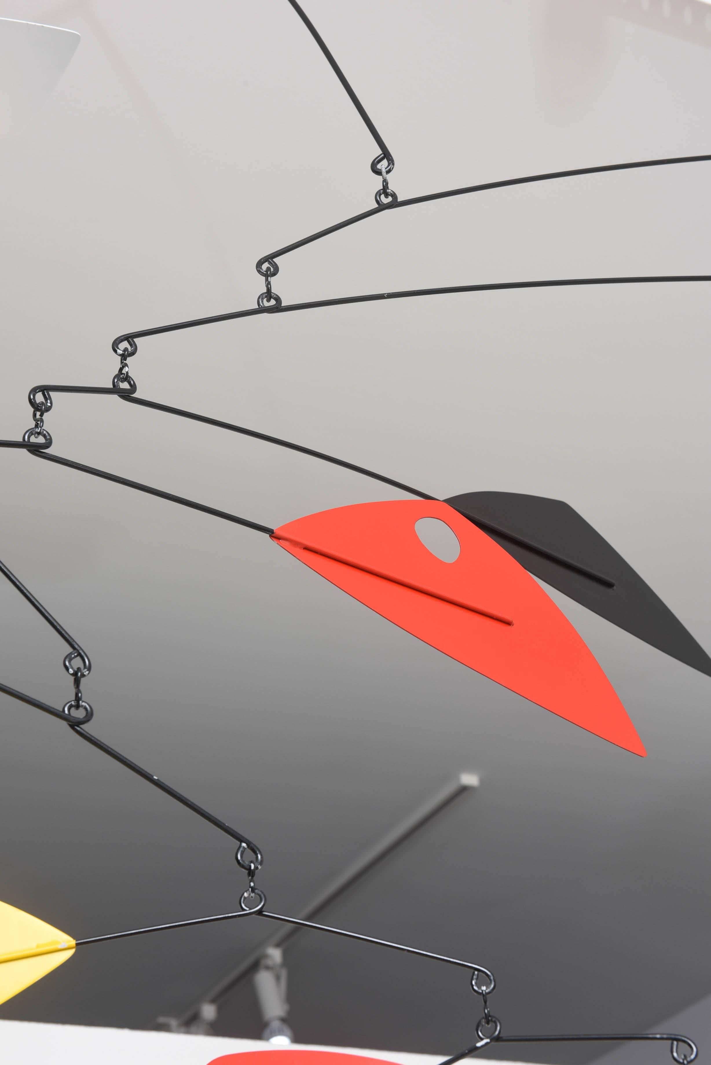 Modern Multi-Colored Mobile in the Manner of Alexander Calder, American, 20th Century