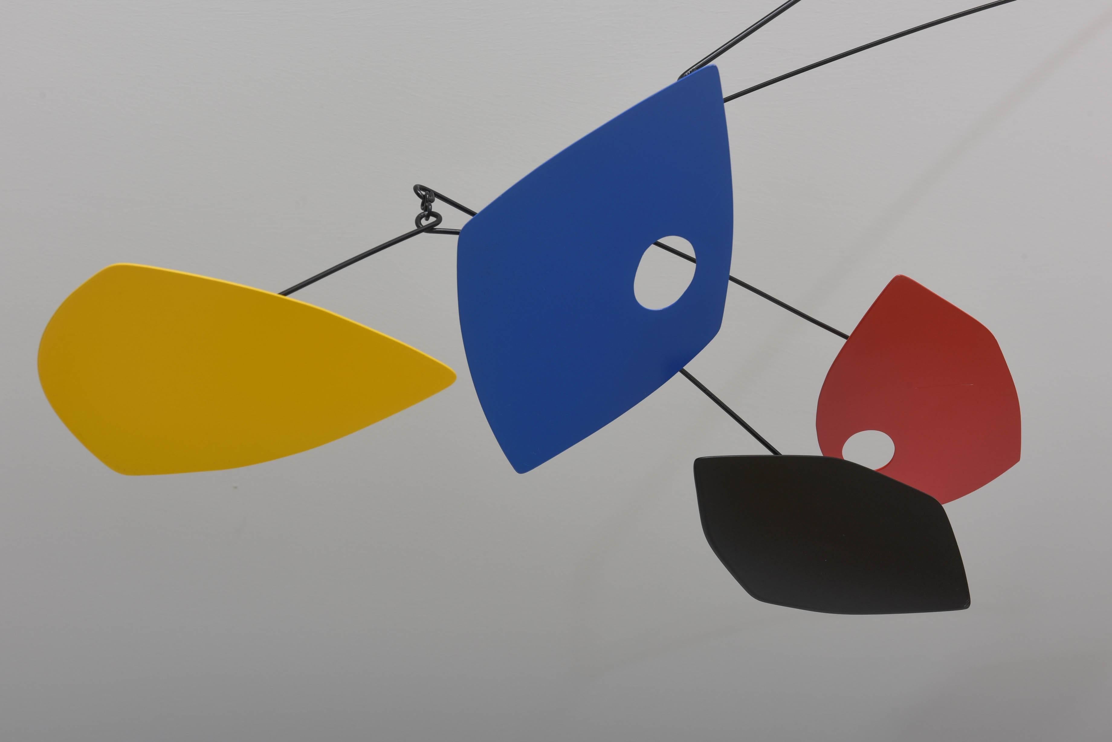 Powder-Coated Multi-Colored Mobile in the Manner of Alexander Calder, American, 20th Century