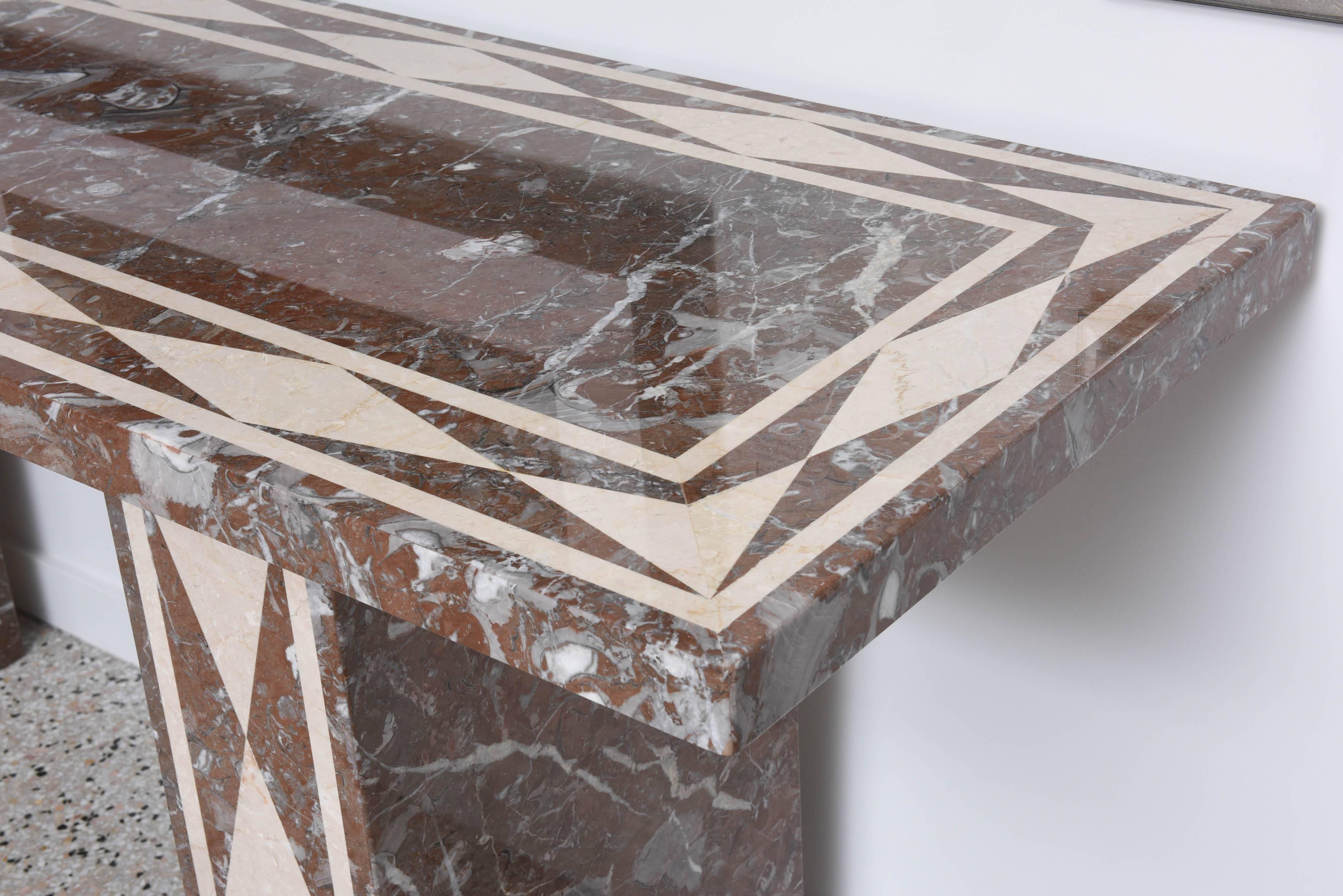 Italian Large-Scale Neoclassical-Style Marble Console/Buffet Table, Italy, 20th Century