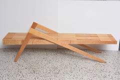 Grasshopper Form Wood Bench