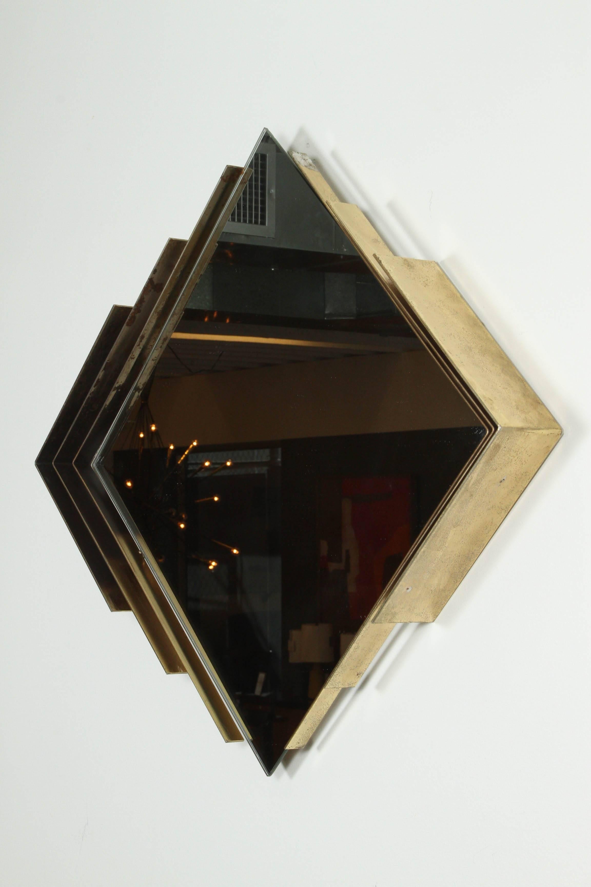 Mid-Century Modern Square Mirror by Curtis Jere