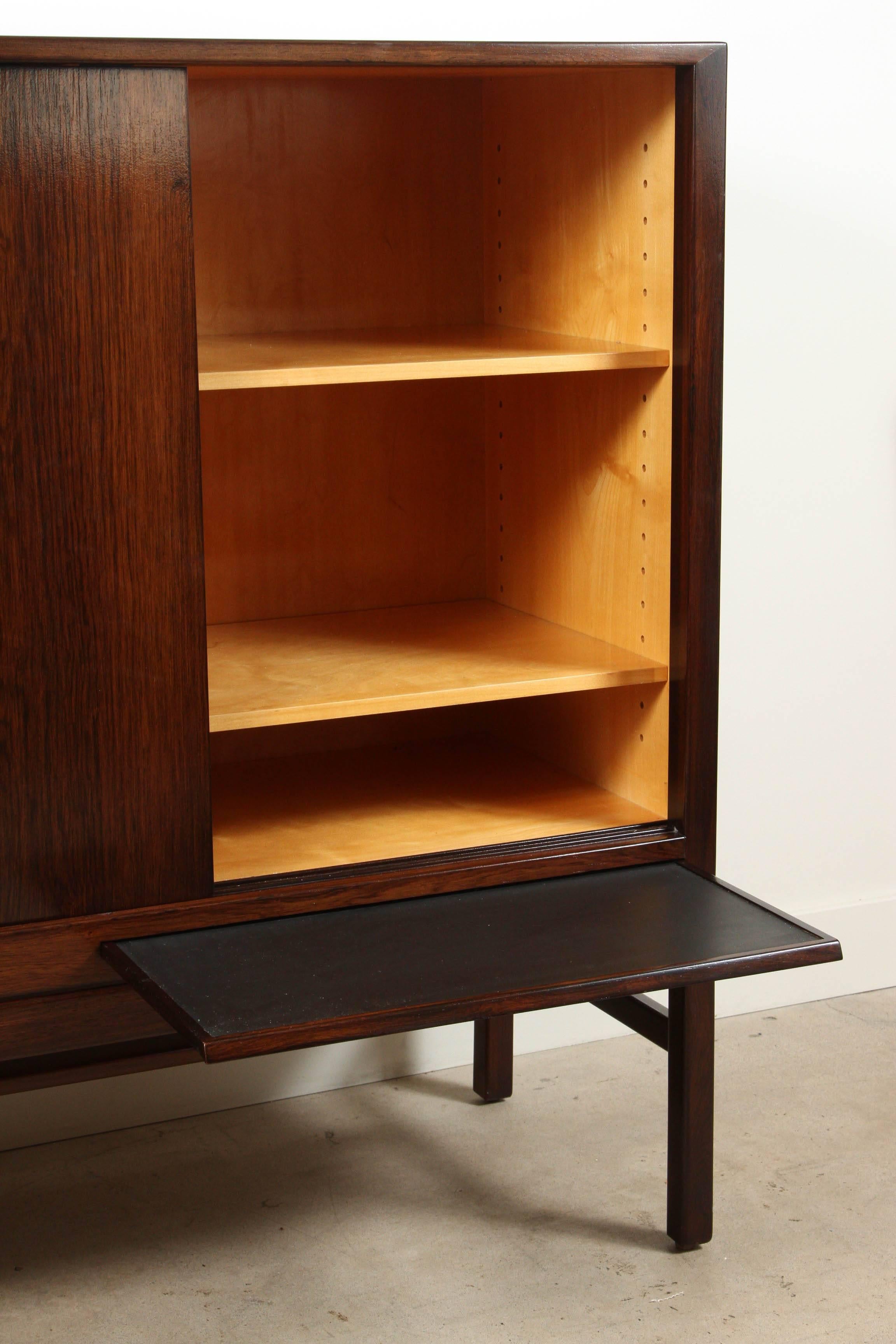 Scandinavian Tall Rosewood Credenza by Kurt Ostervig