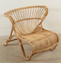 Natural Rattan Fox Chair by Viggo Boesen