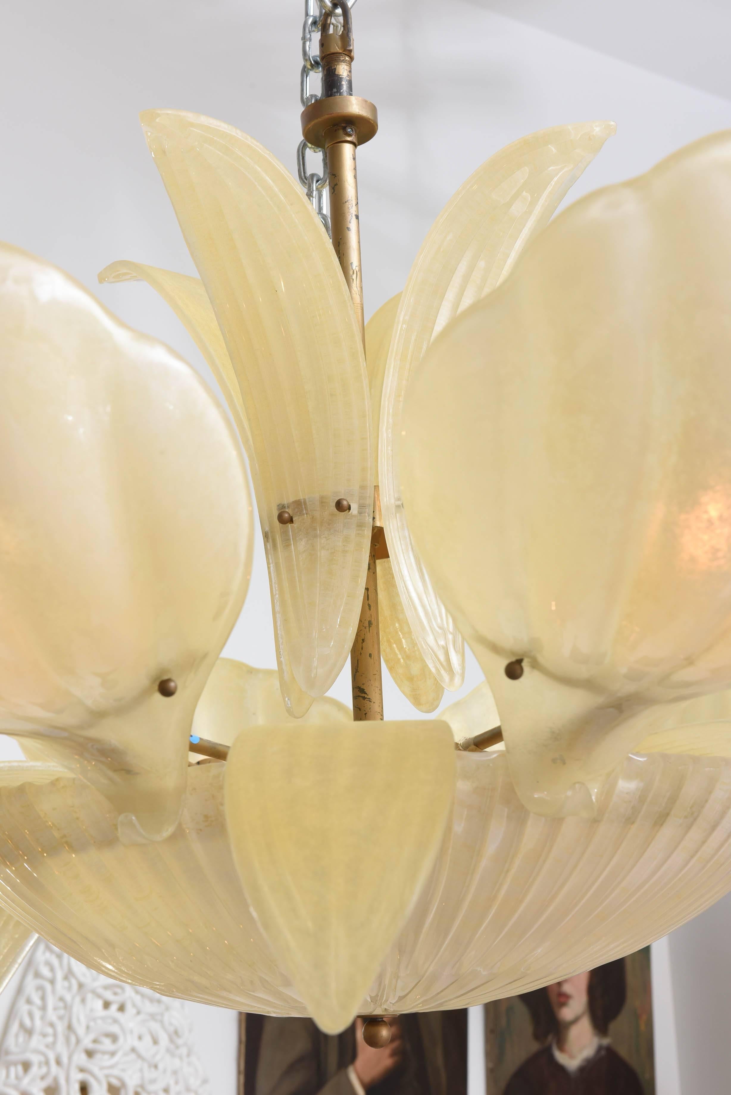 Mid-20th Century Vintage Murano Glass Chandelier by Seguso