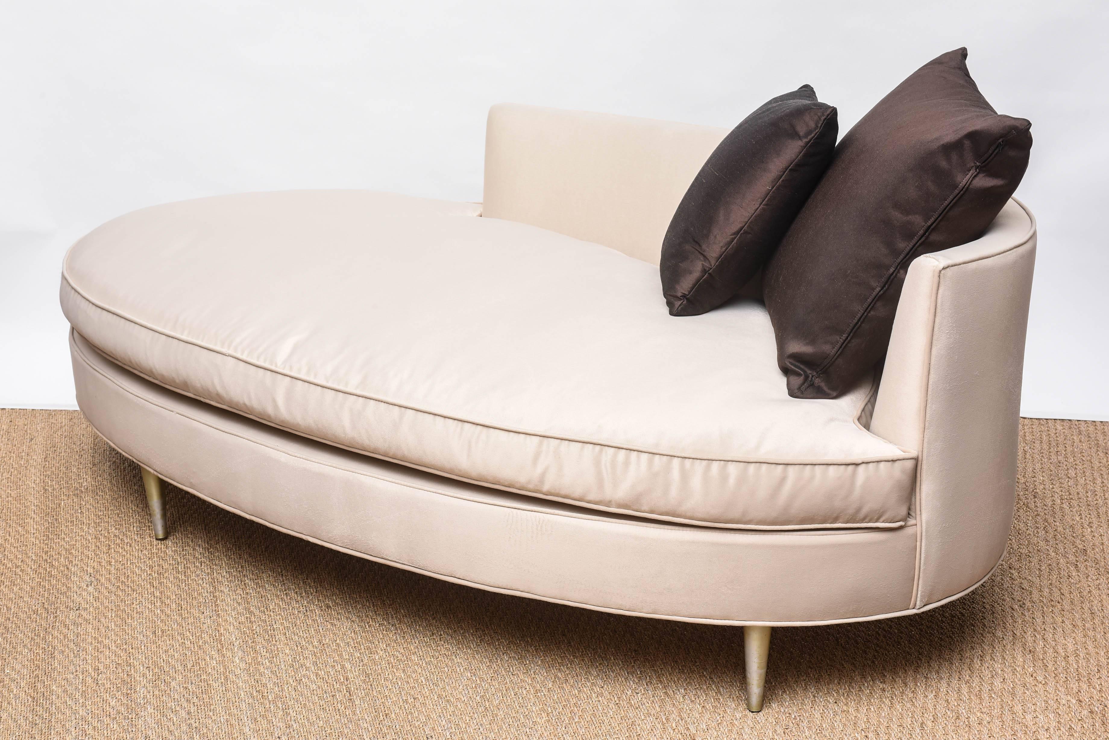 Art Deco Oval Shaped Recamier Chaise