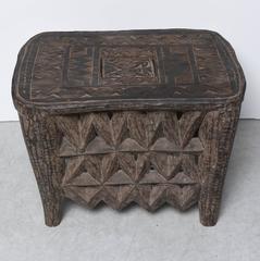 Nigerian Entrance Side Table with Jewelry  safe from Africa