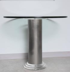 SALE !SALE !SALE!  Vintage, Lucite Pedestal Table with Round 1"
