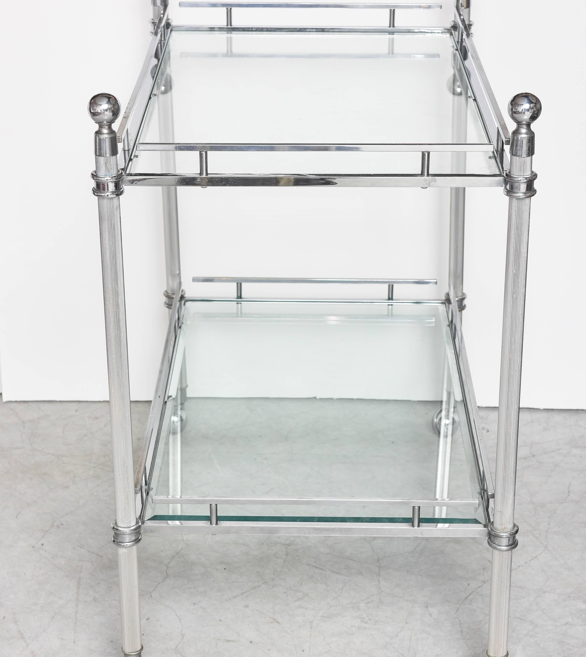 Classic, Elegant Barcart Patinated Chrome 1