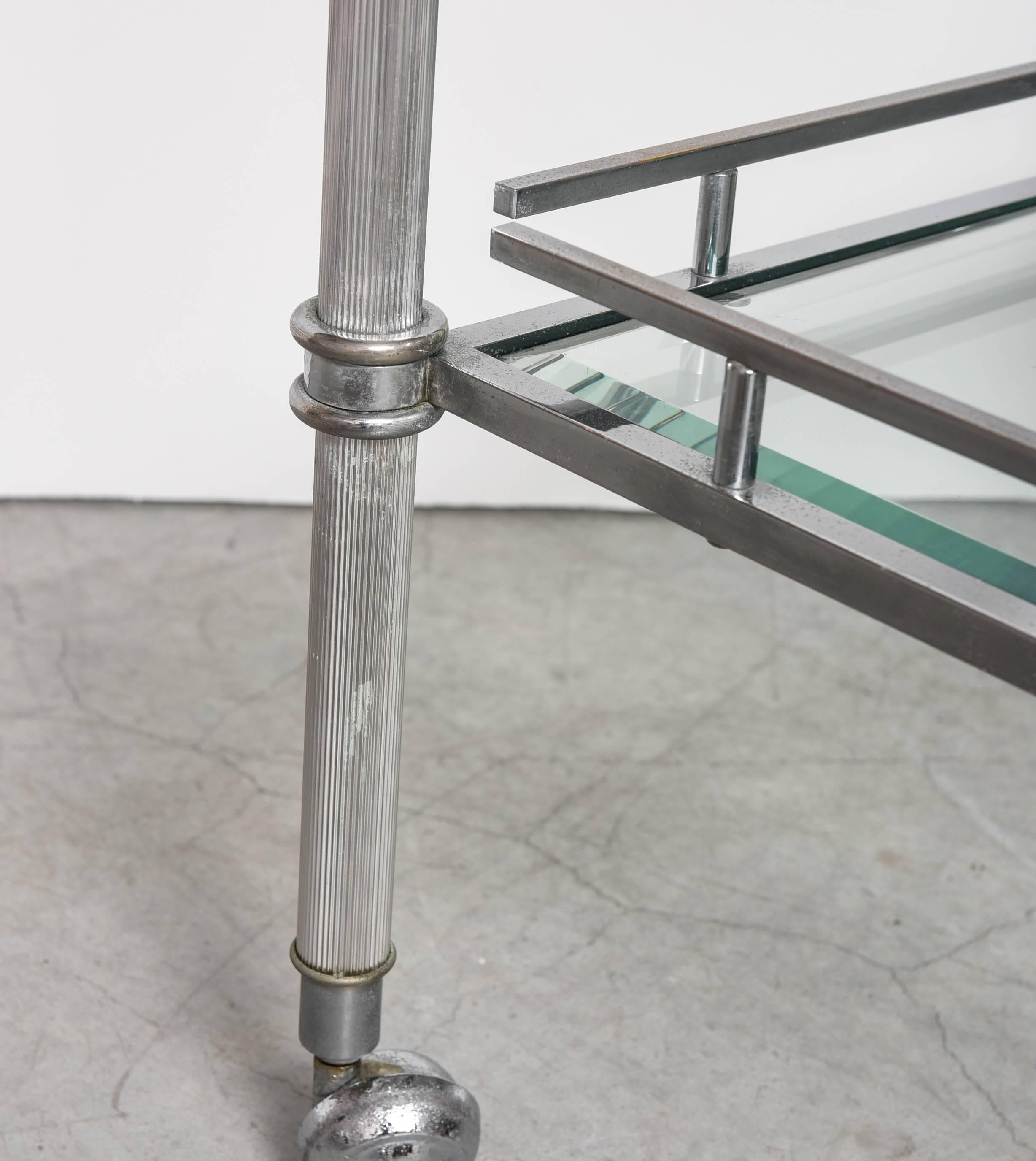 Classic, Elegant Barcart Patinated Chrome 3