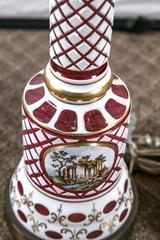 Pair Bohemian Glass Lamps