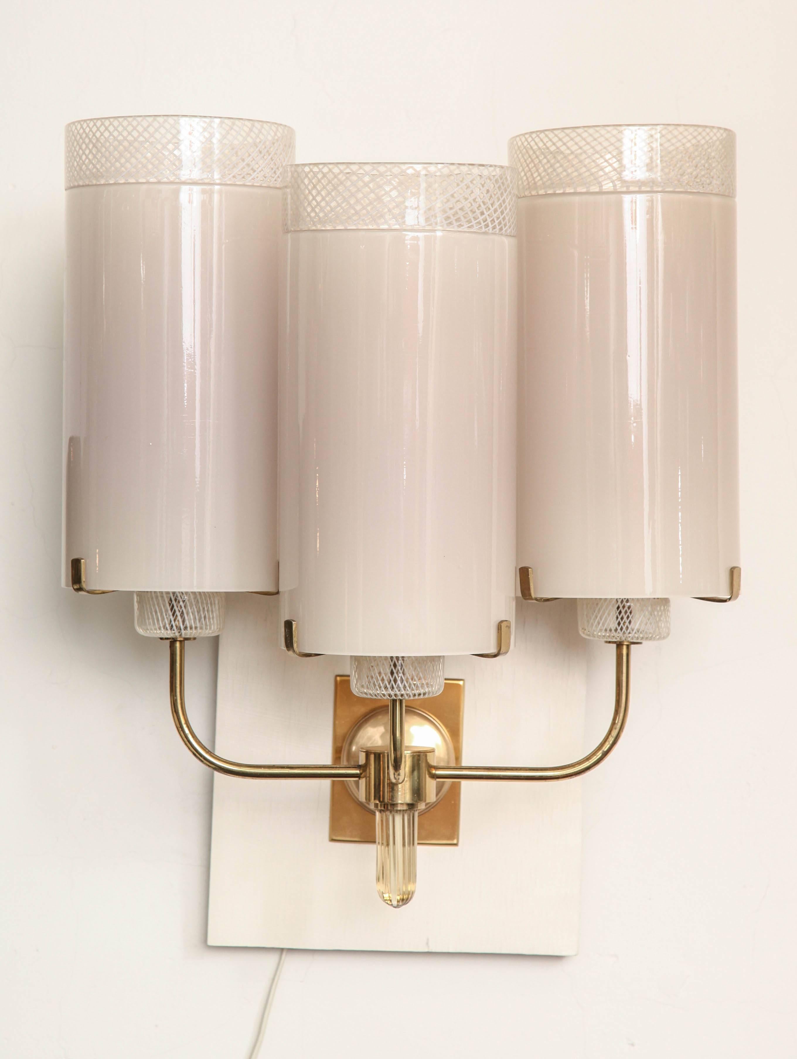Mid-20th Century Sconces designed by Barovier Toso made in Italy For Sale