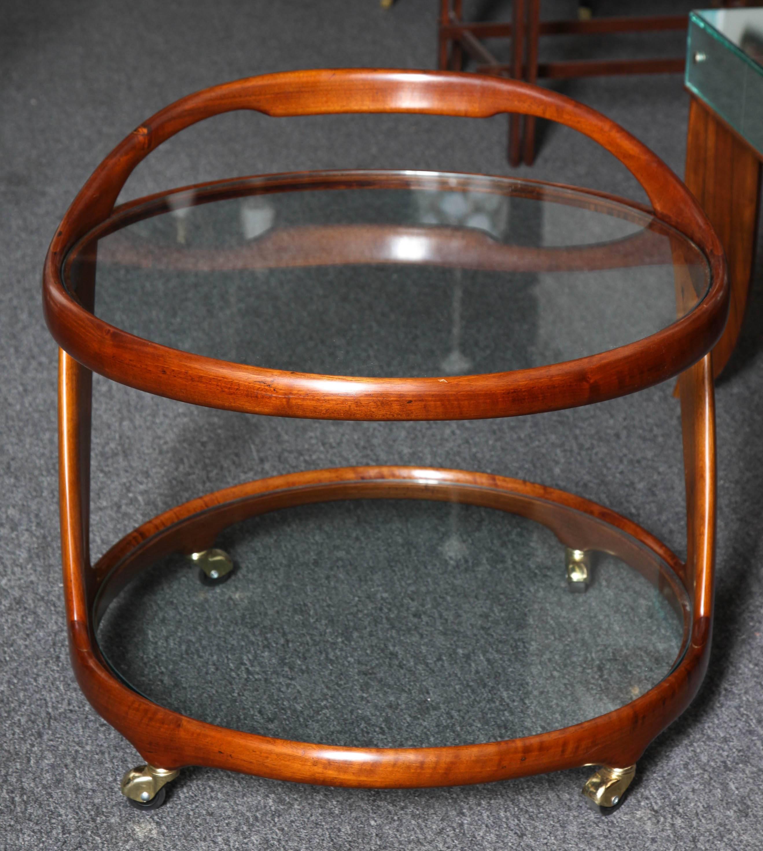 Mid-Century Modern Bar Cart by Cesare Lacca made in Italy in 1950 For Sale