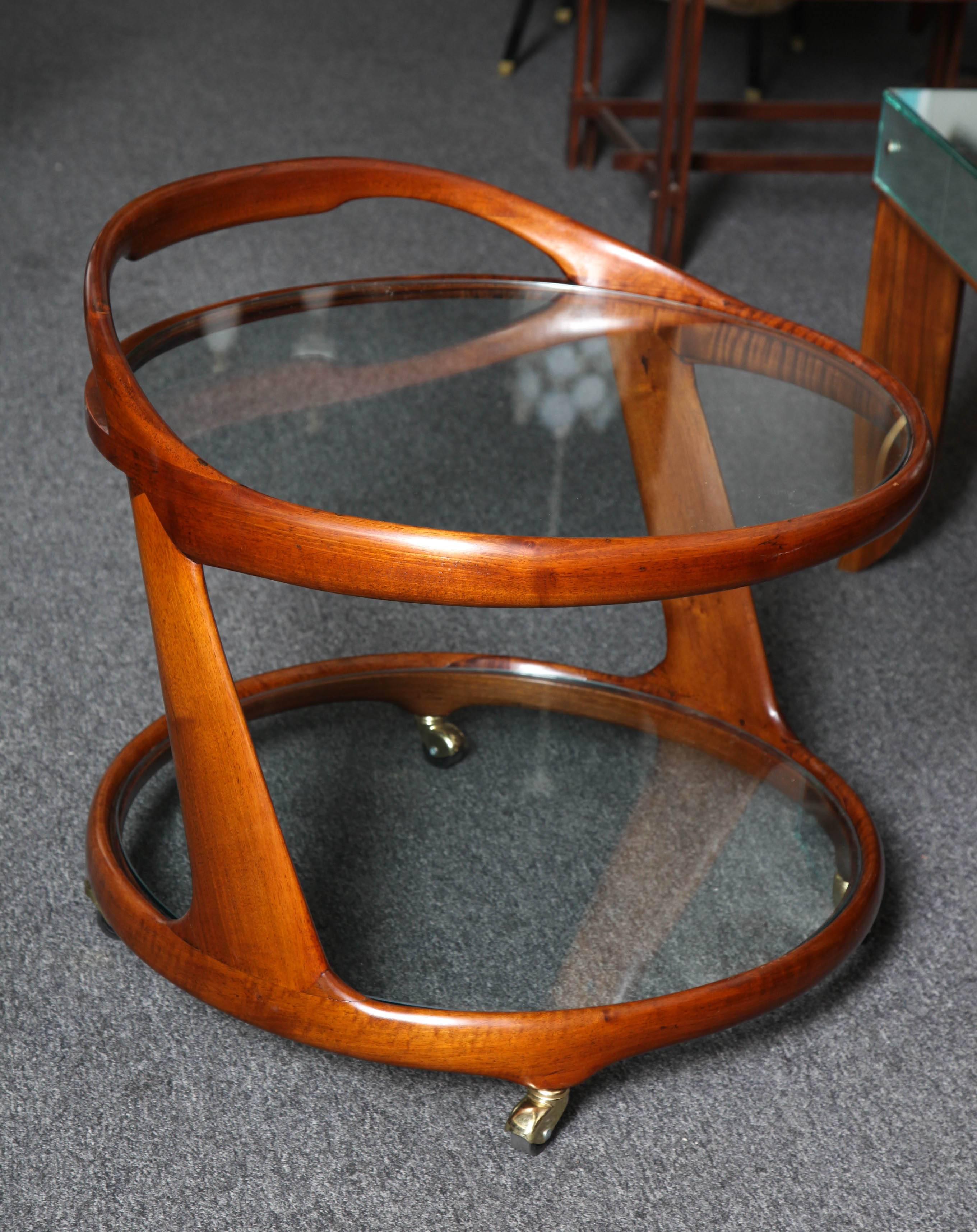 Mid-20th Century Bar Cart by Cesare Lacca made in Italy in 1950 For Sale