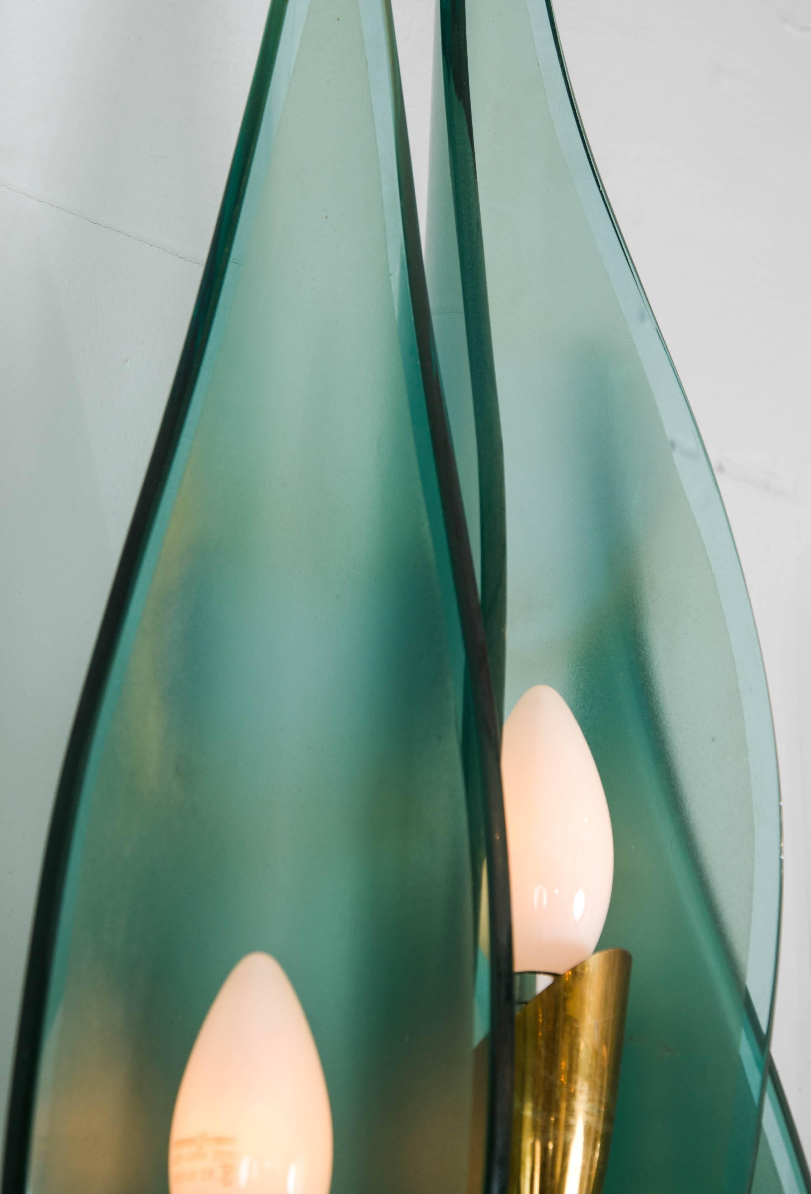 Pair of Italian Wall Lights, circa 1955 in the style of Max Ingrand. For Sale 6