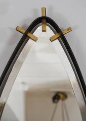 Unusual Chic 1950s Italian Beveled Mirror